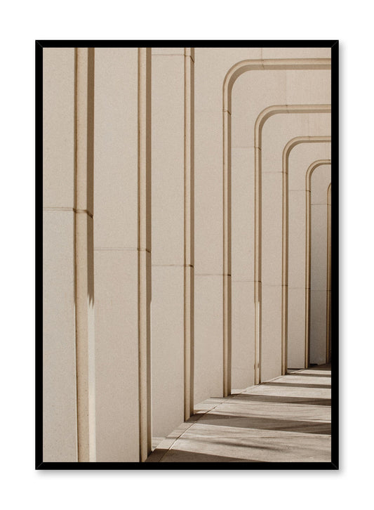 Modern minimalist poster by Opposite Wall with photography of building arches in the sun