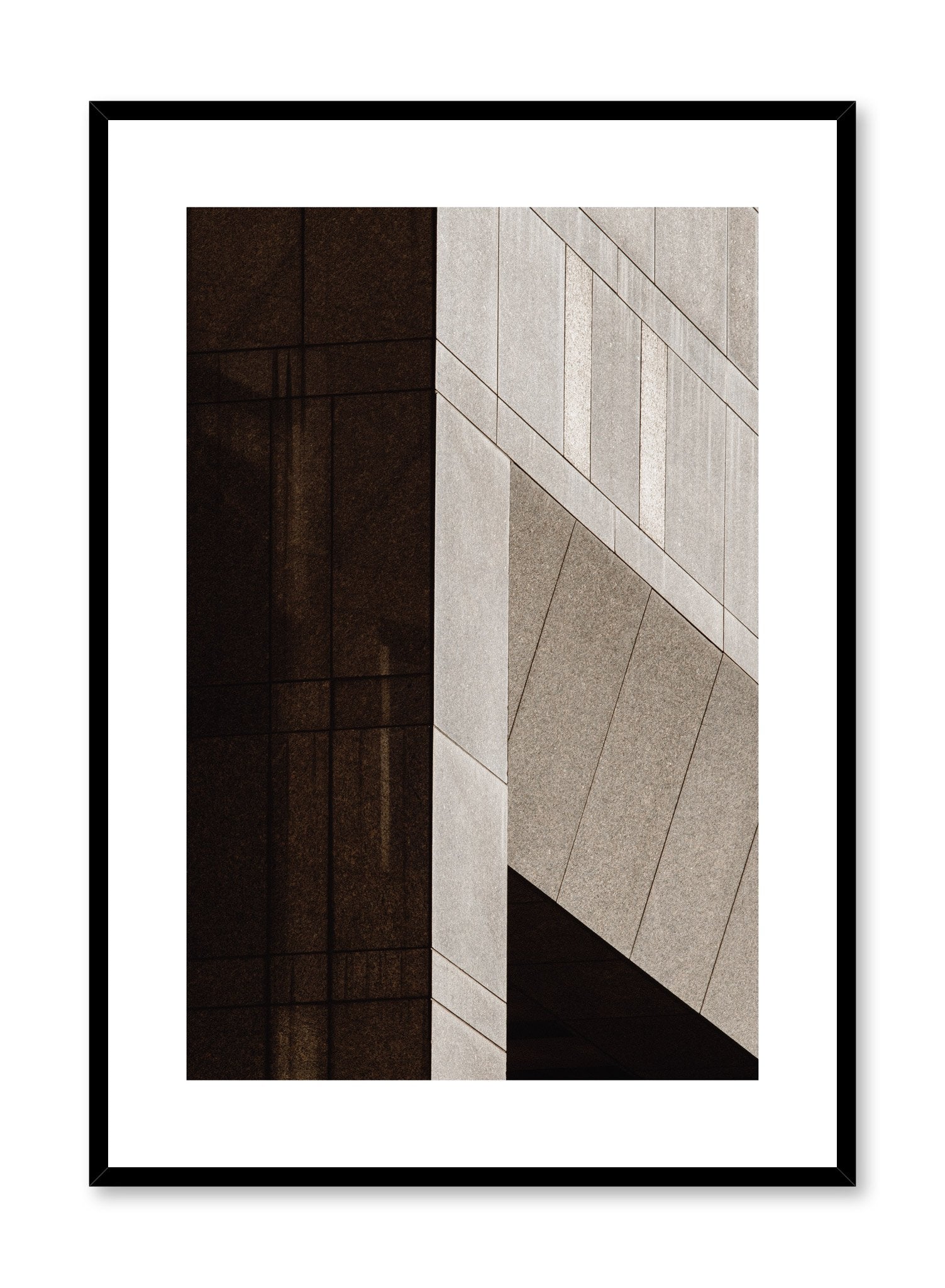 Modern minimalist poster by Opposite Wall with photography of close-up of cement building
