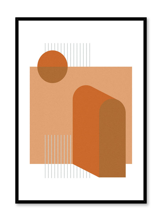 Minimalist design poster by Opposite Wall with Doorway to Sunset abstract graphic design