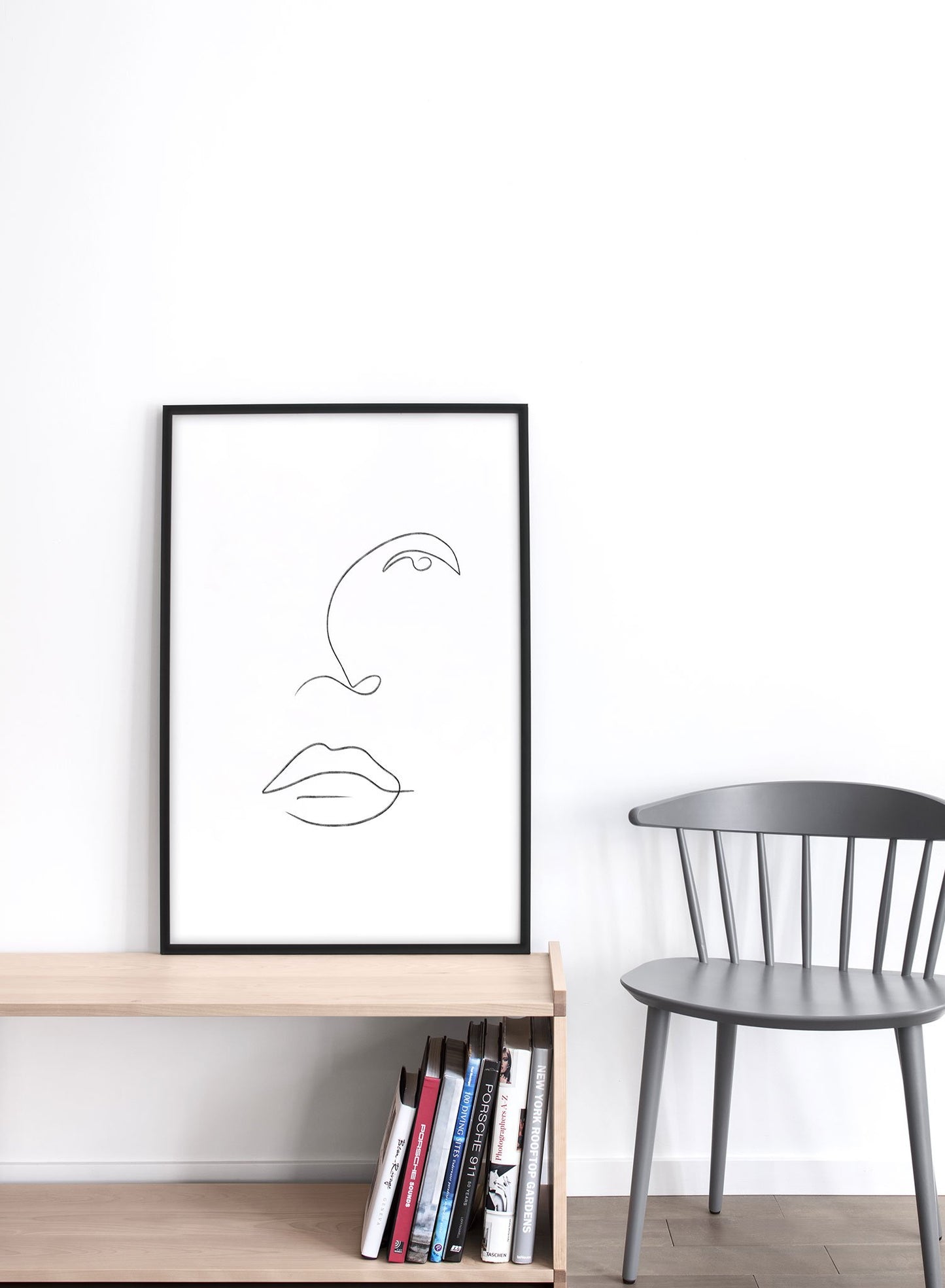 Modern minimalist delicate line art poster by Opposite Wall - Dreamy - Lifestyle - Living Room