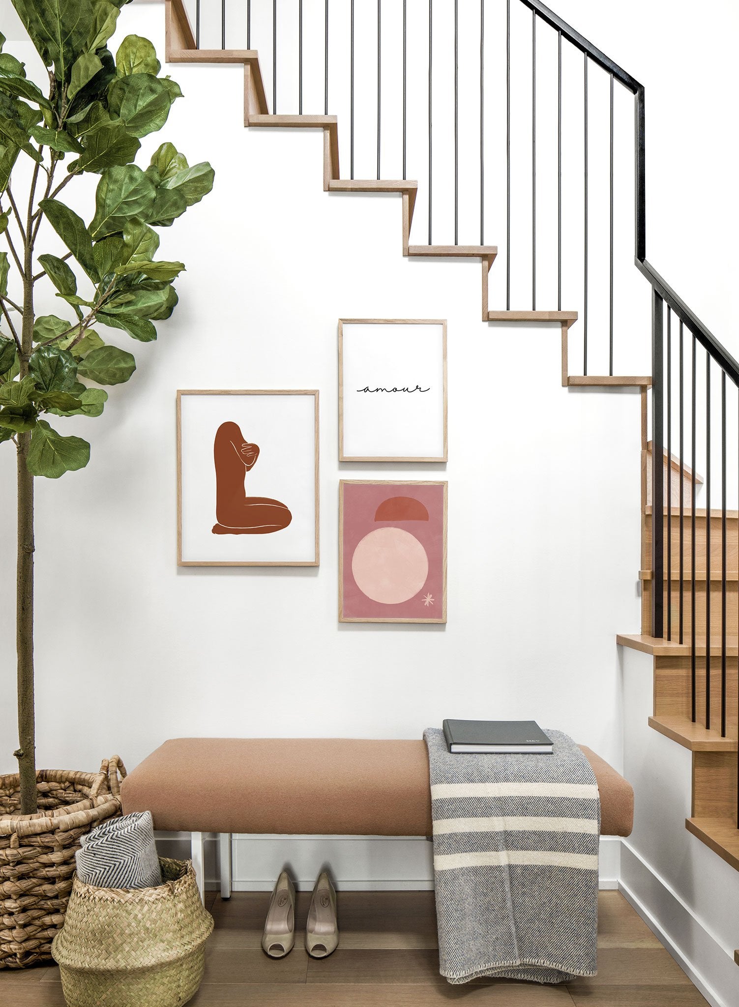 Modern minimalist colourful abstract body illustration by Opposite Wall - Crossed Arms - Lifestyle Trio - Entryway