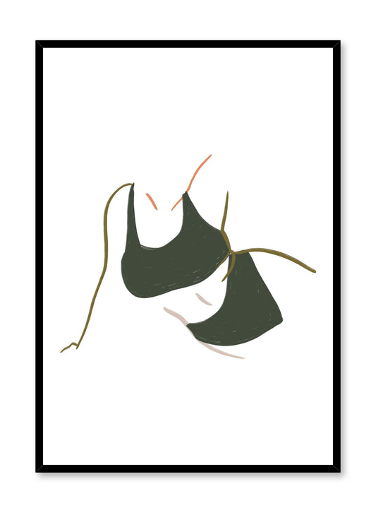 Modern minimalist poster by Opposite Wall with woman line art - Lounge Around