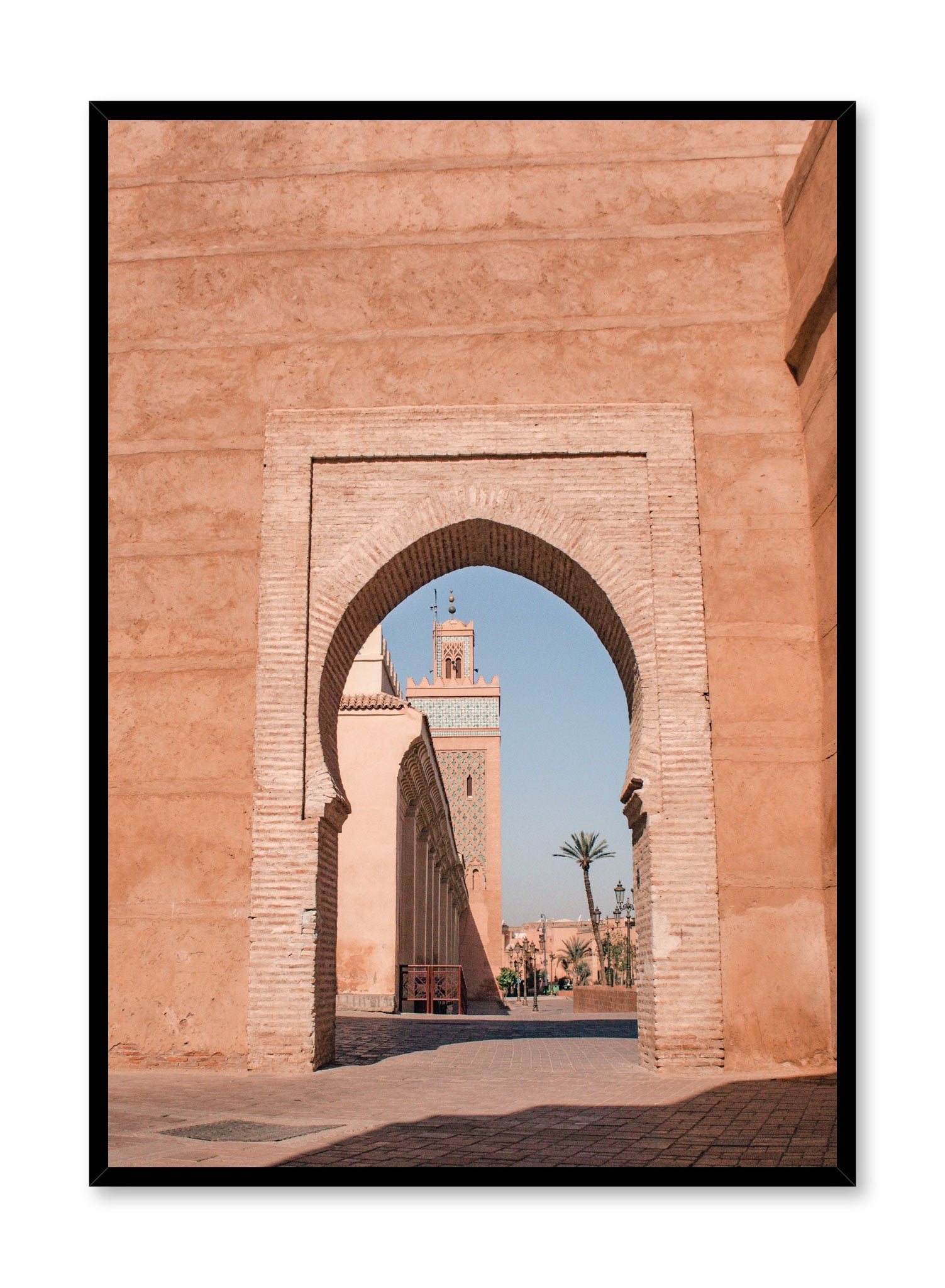 Modern photography poster by Opposite Wall with arched doorway into Morocco