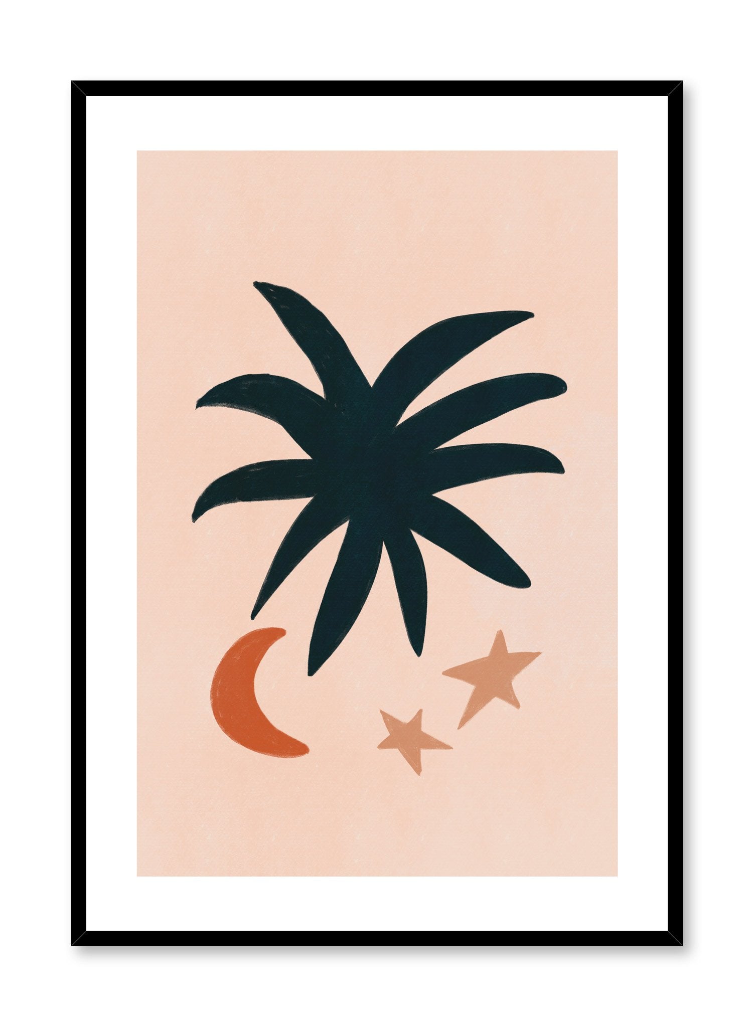 Modern minimalist illustration poster by Opposite Wall with stars and moons.