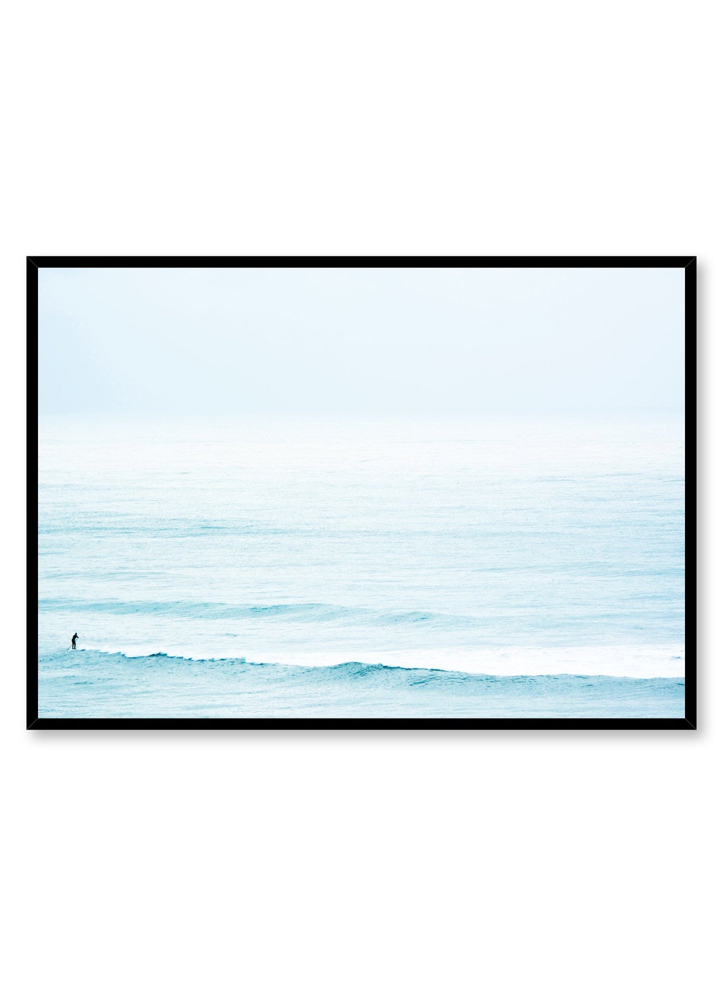 Modern minimalist photography poster by Opposite Wall with blue ocean waves