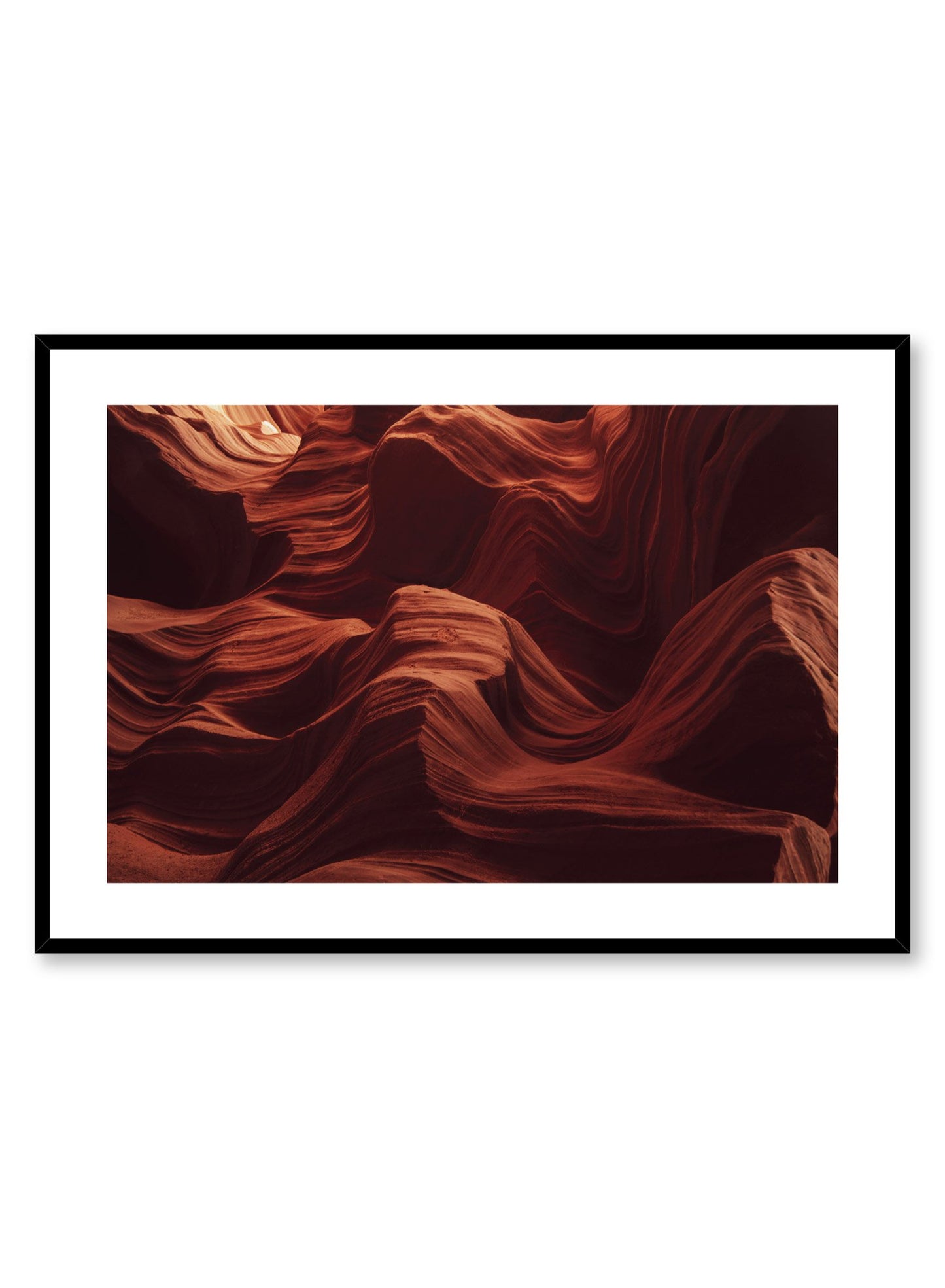 Modern poster by Opposite Wall with photography of Nature's Curves red sandstone.