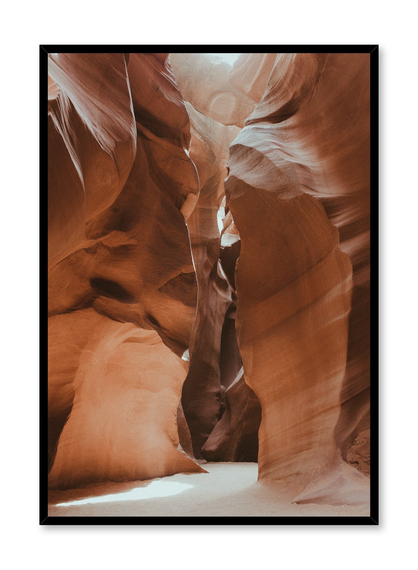 Modern minimalist poster by Opposite Wall with photography of Antelope Canyon in Arizona
