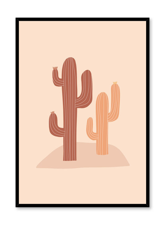 Modern minimalist illustration by Opposite Wall with beige cacti