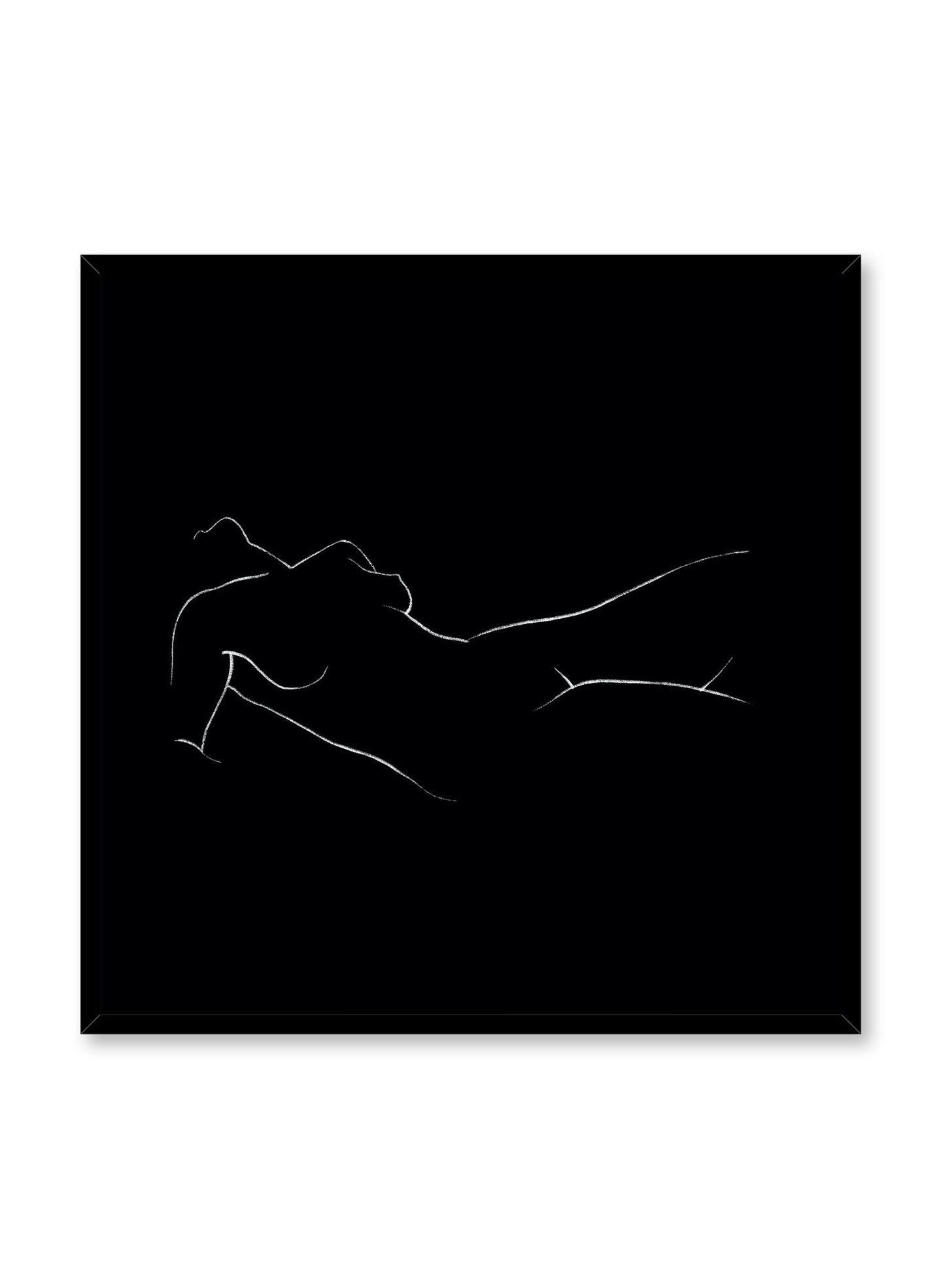Modern minimalist poster by Opposite Wall with abstract illustration of Nude Landscape in black
