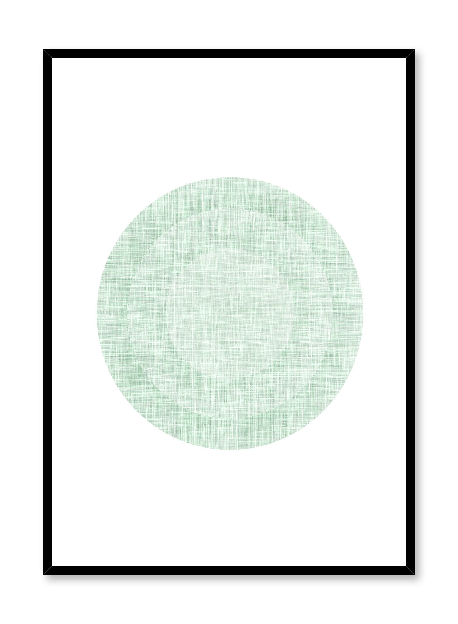 Minimalist design poster by Opposite Wall with abstract green circles in target shape