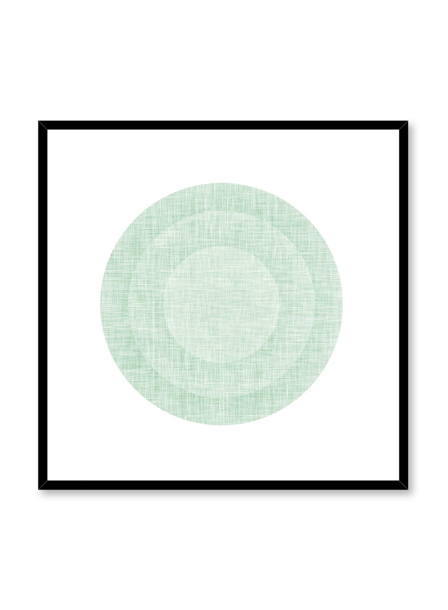 Minimalist design poster by Opposite Wall with abstract green circles in target shape