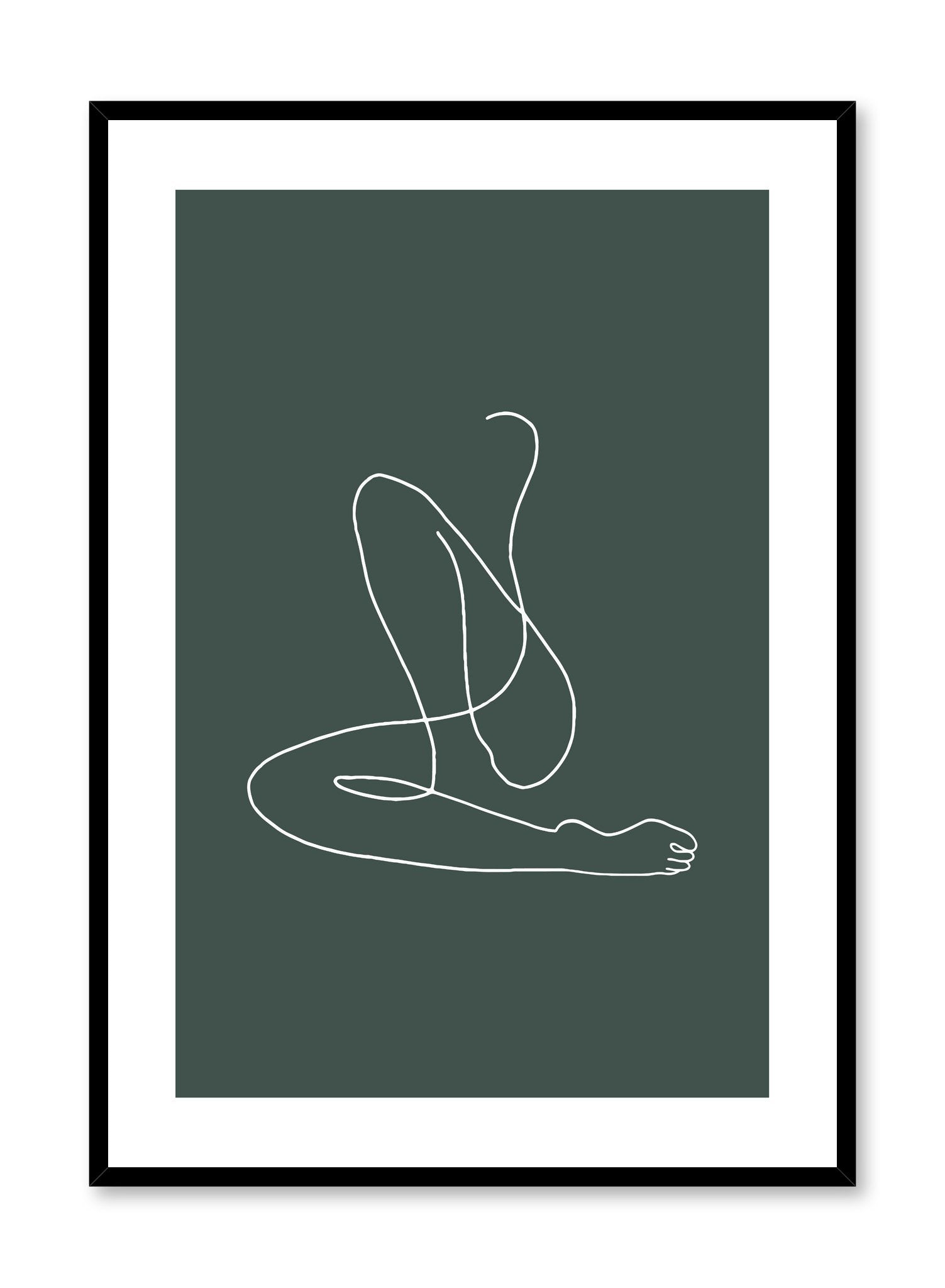 Modern minimalist poster by Opposite Wall with abstract illustration of Flow in green