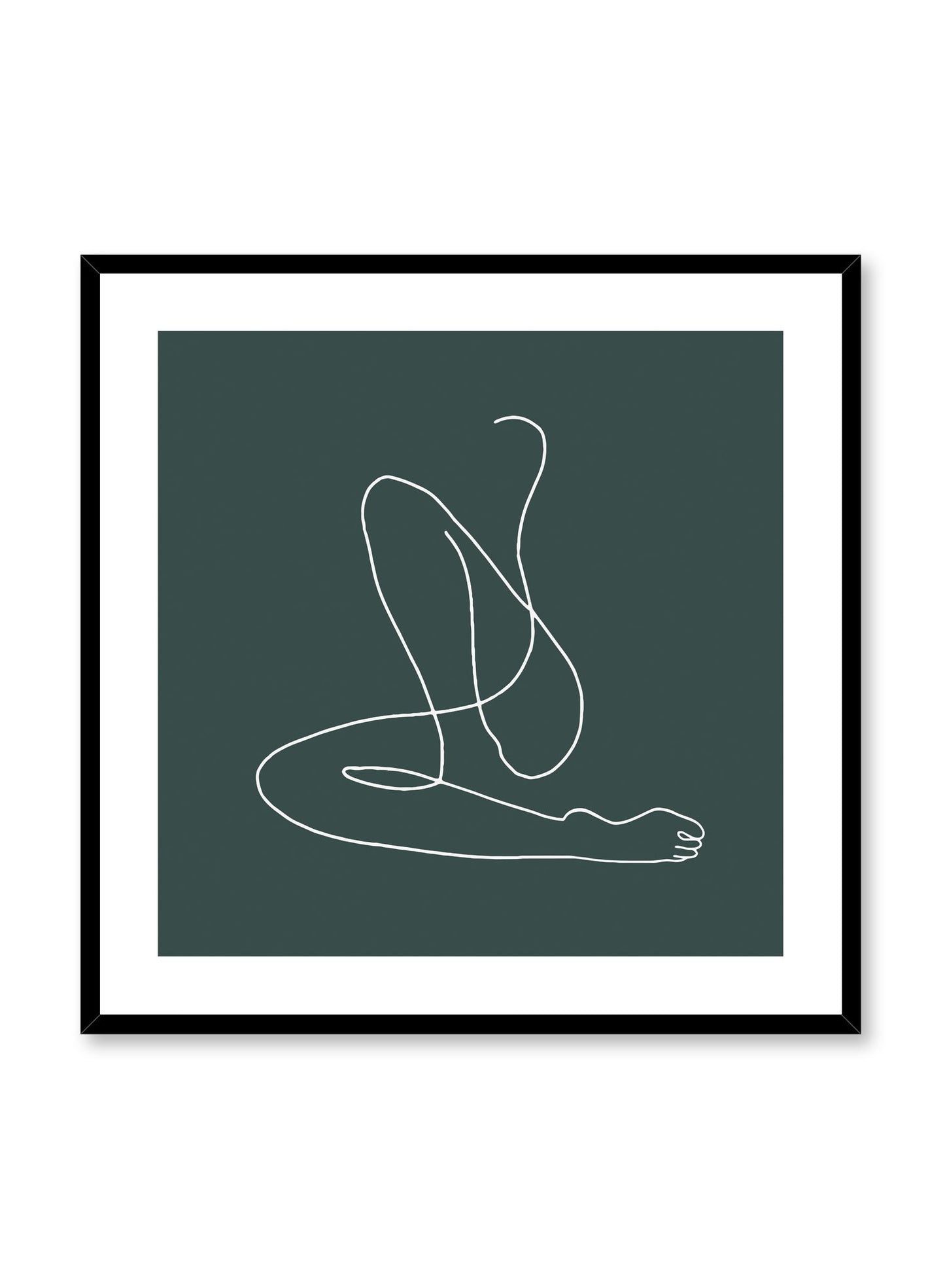 Modern minimalist poster by Opposite Wall with abstract illustration of Flow in green