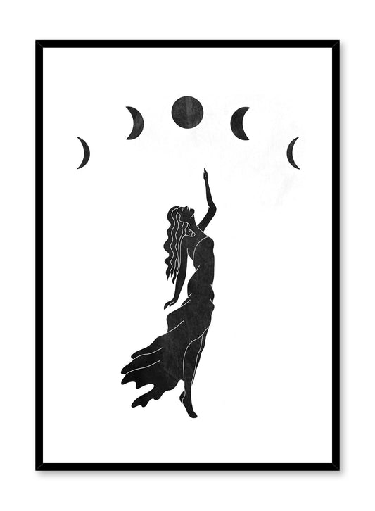 Celestial illustration by Opposite Wall with Selene goddess of moons
