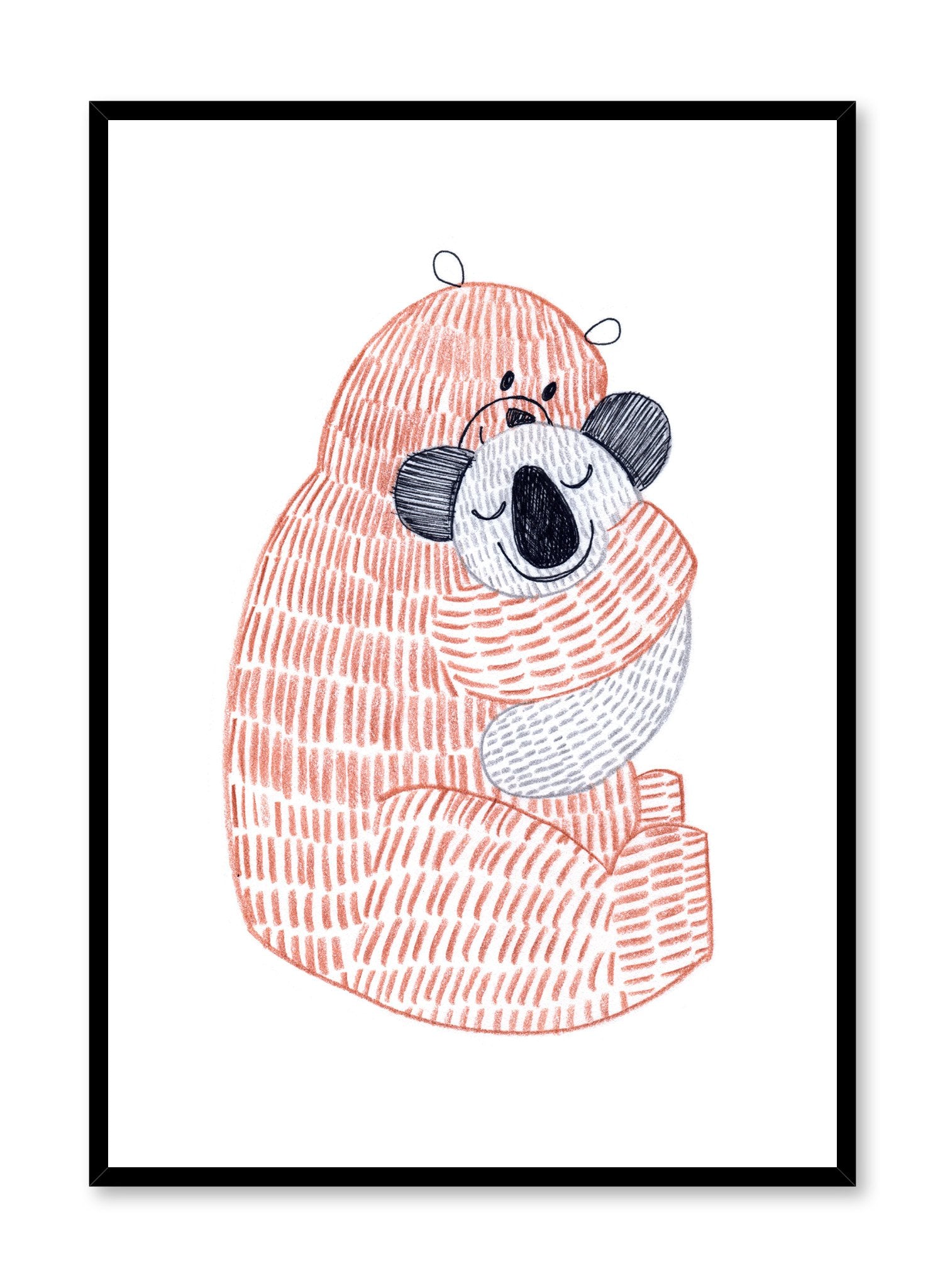 Kids nursery poster by Opposite Wall with Bear Hug illustration