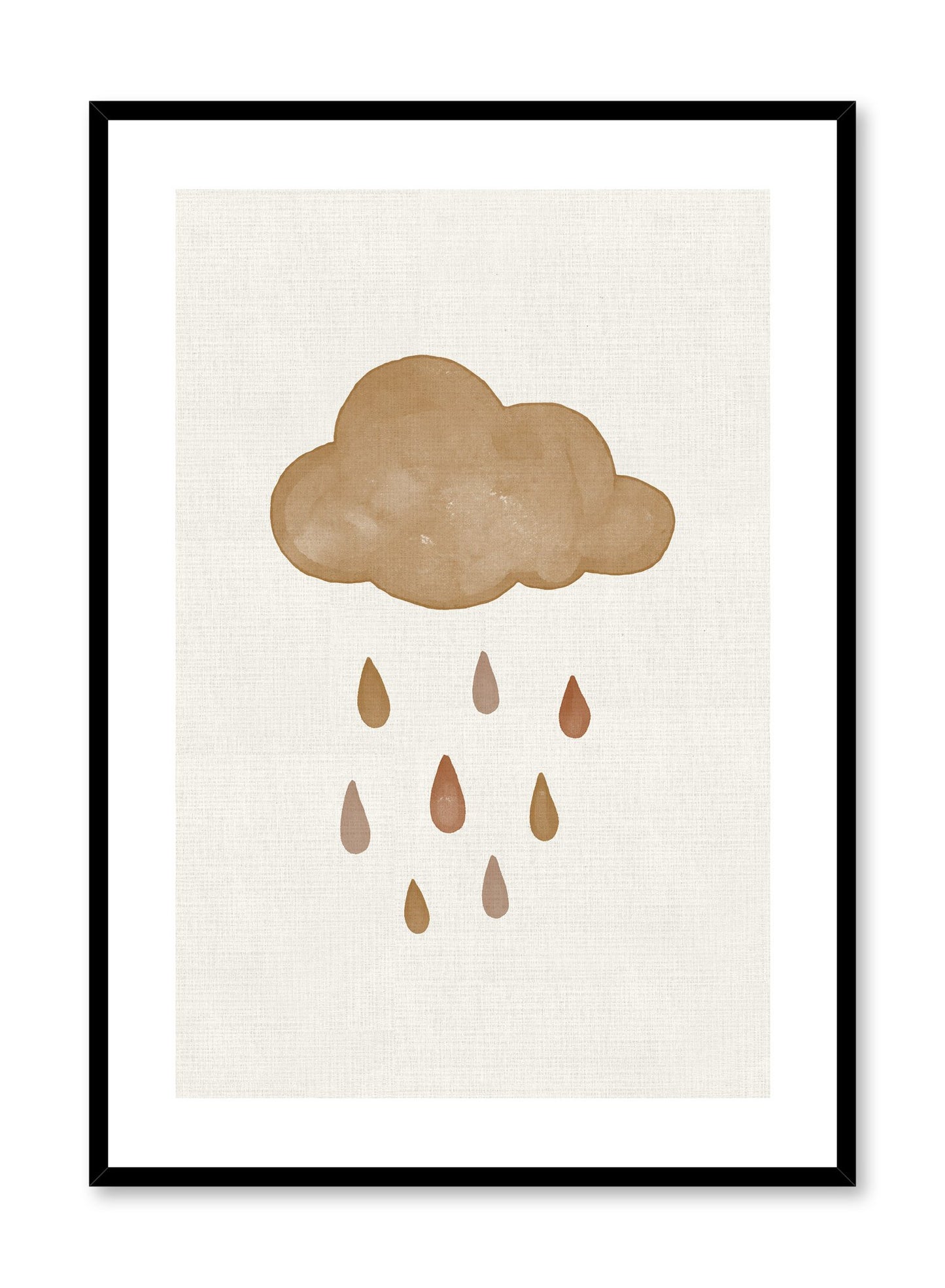 Kids nursery poster by Opposite Wall with watercolour cloud