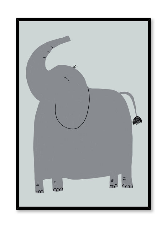 Kids nursery illustration poster by Opposite Wall with Elephant