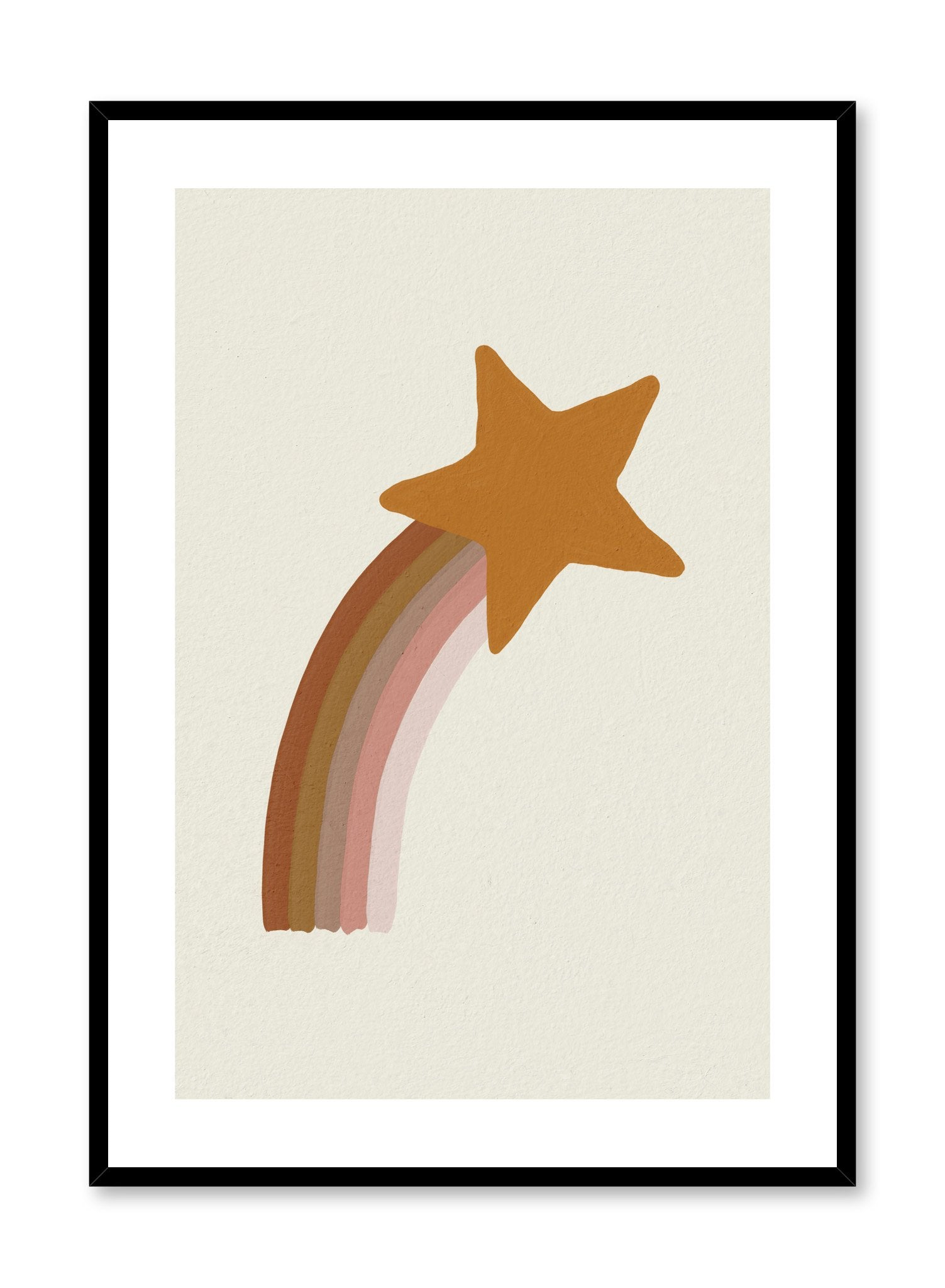 Kids nursery painting poster by Opposite Wall with shooting star