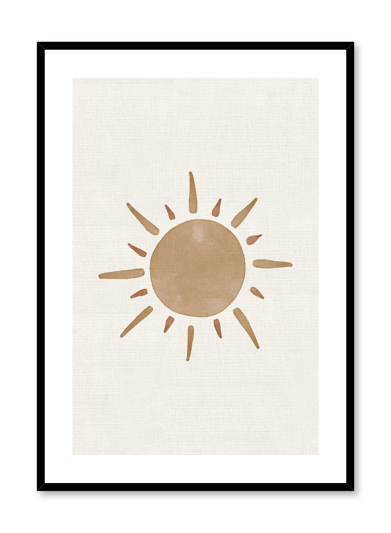 Kids nursery poster by Opposite Wall with watercolour sun