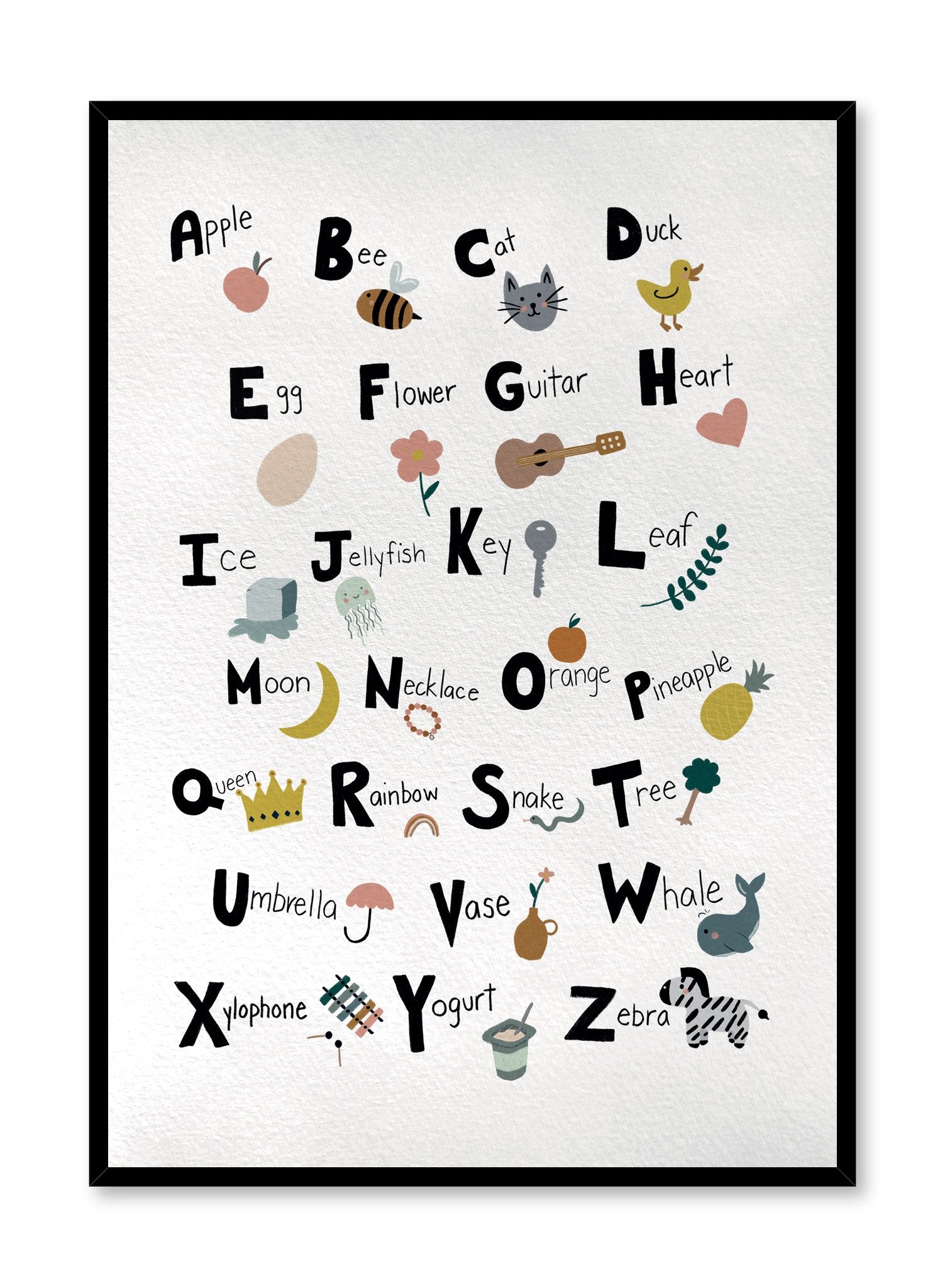Learn Your ABC's Educational Kids Poster | Buy at Opposite Wall