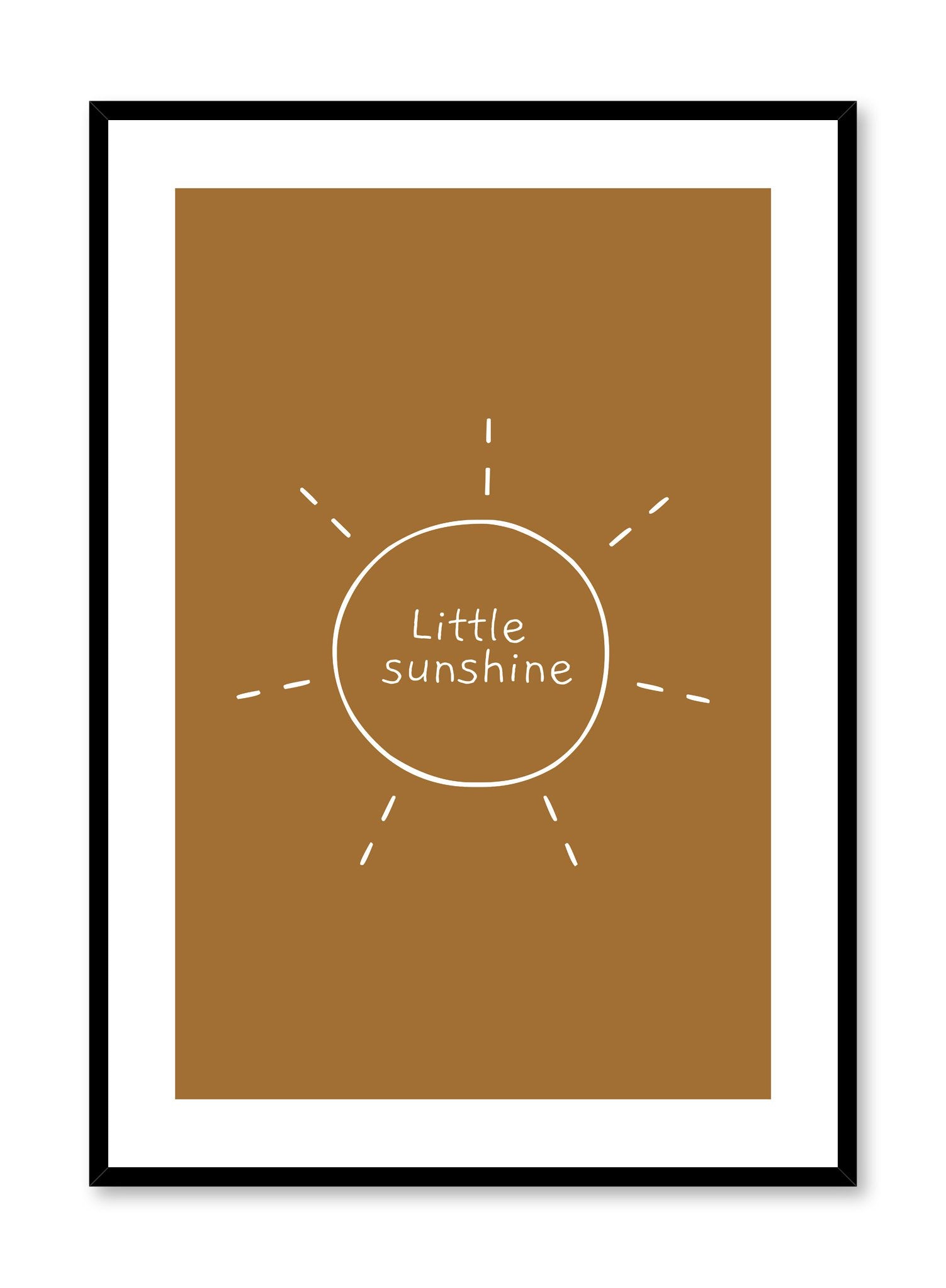 Kids nursery poster by Opposite Wall with typography quote Little Sunshine