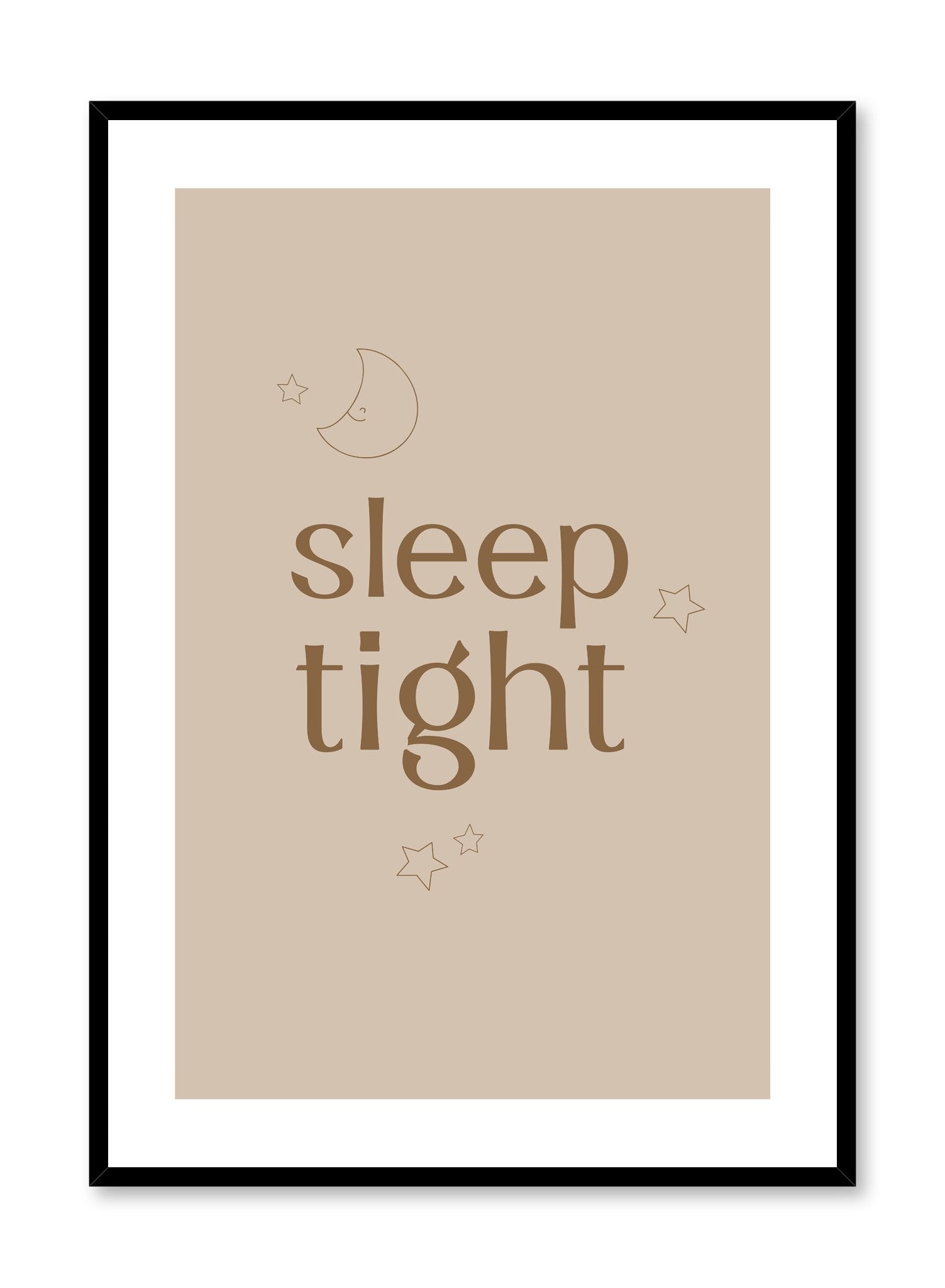 Kids nursery typography quote poster by Opposite Wall with Sleep Tight