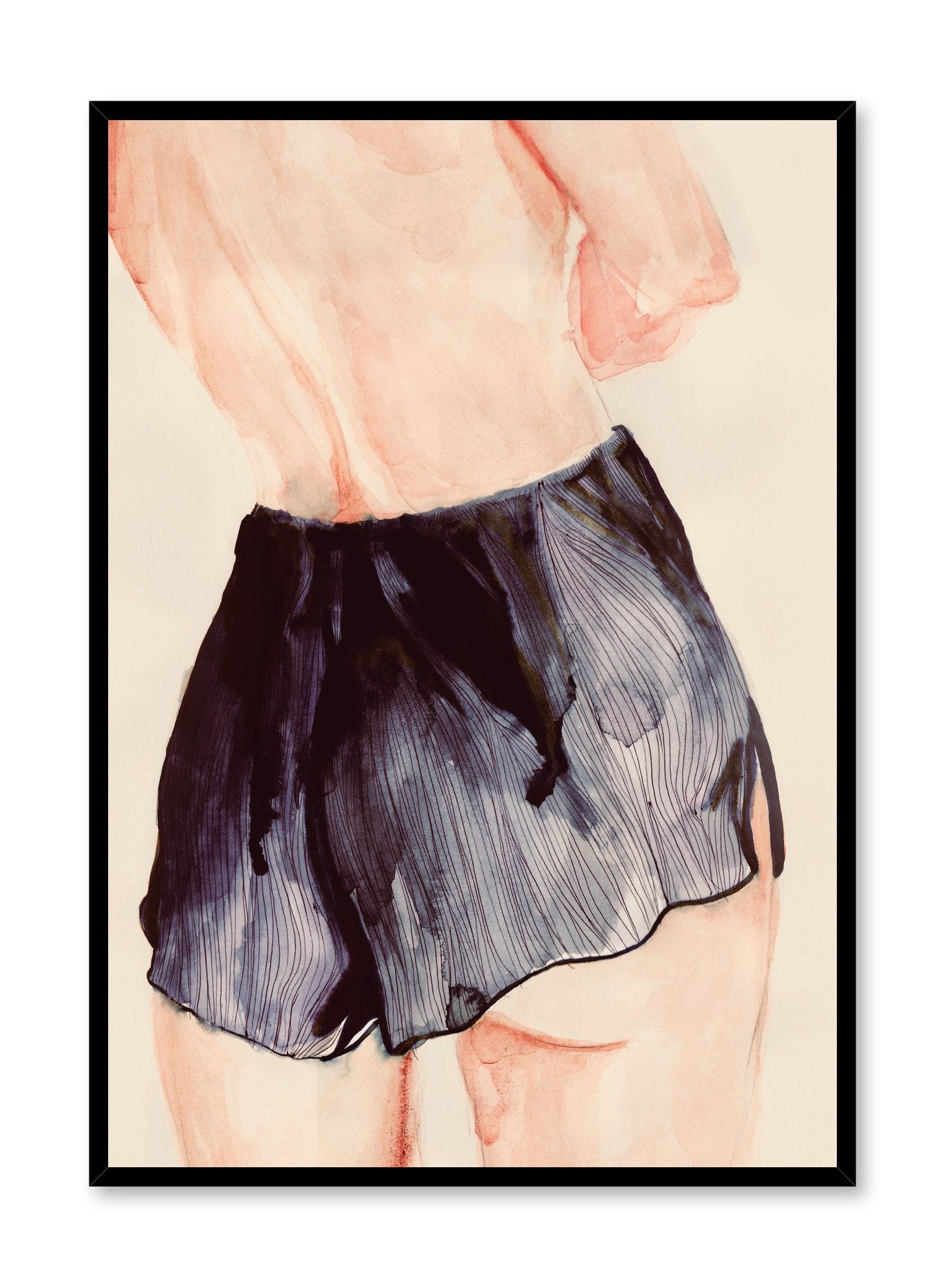 Fashion illustration poster by Opposite Wall with woman in shorts