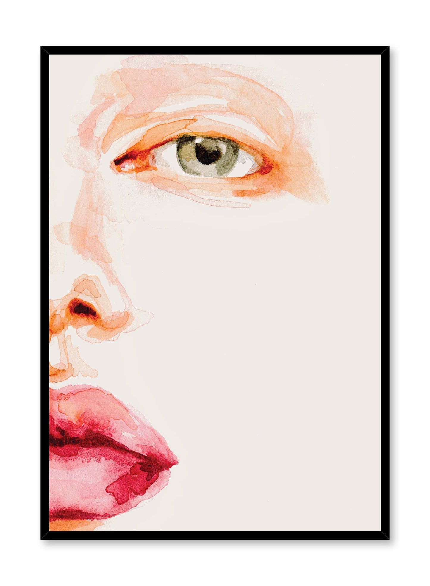 Fashion illustration poster by Opposite Wall with close up of face