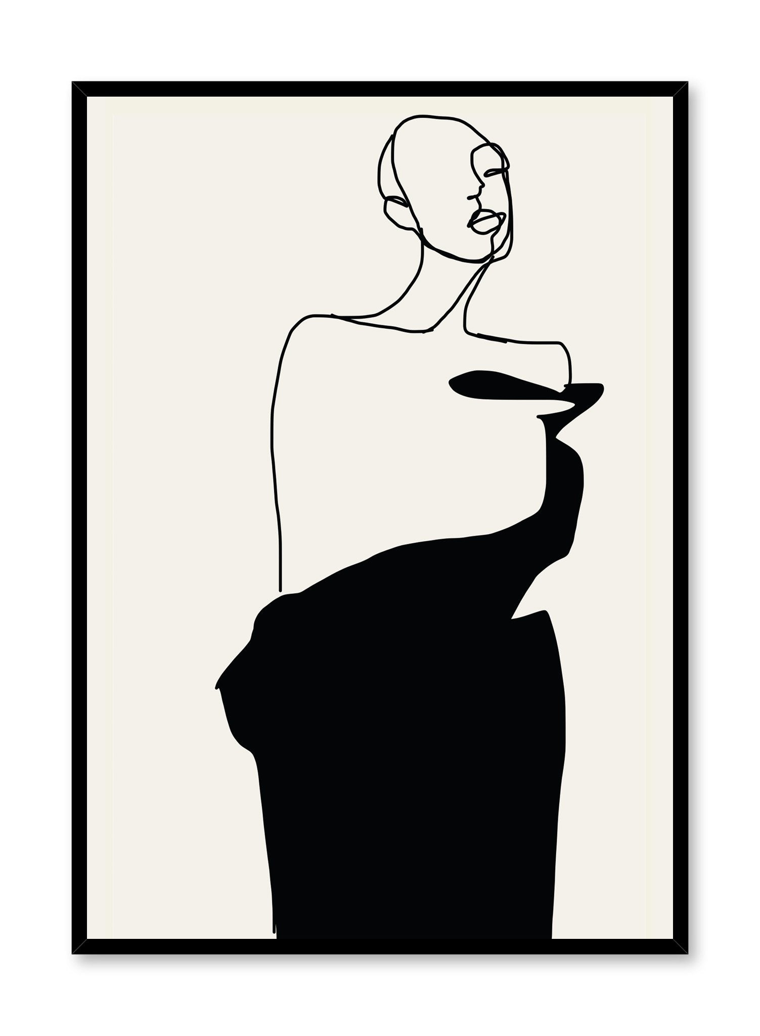 Fashion illustration poster by Opposite Wall with abstract woman drawing