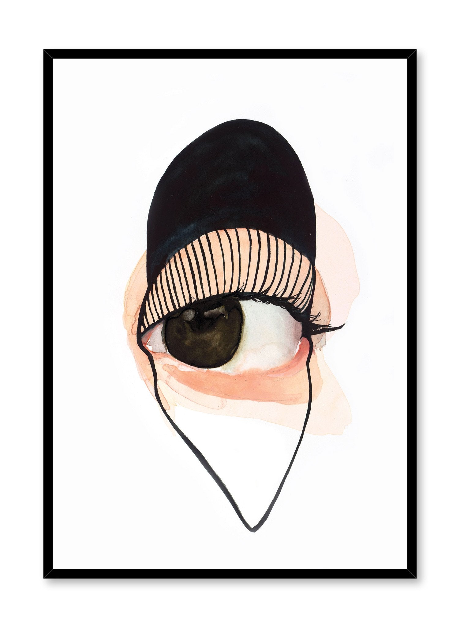 Fashion illustration poster by Opposite Wall with close up of eye
