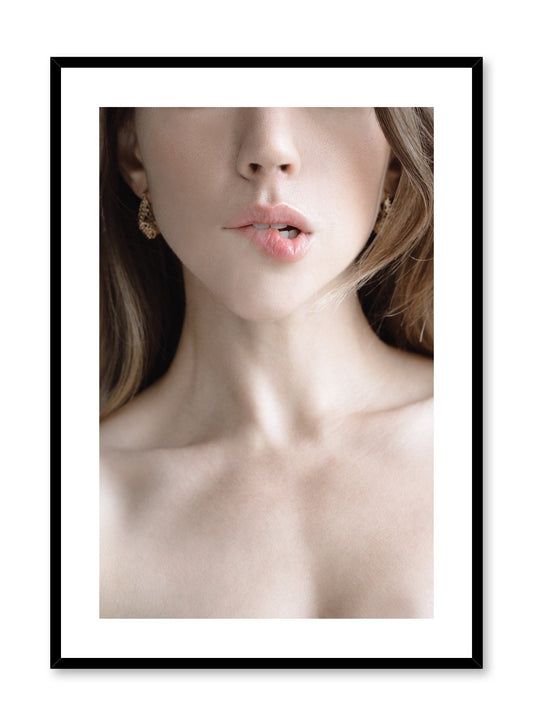 Fashion photography poster by Opposite Wall with woman biting lip
