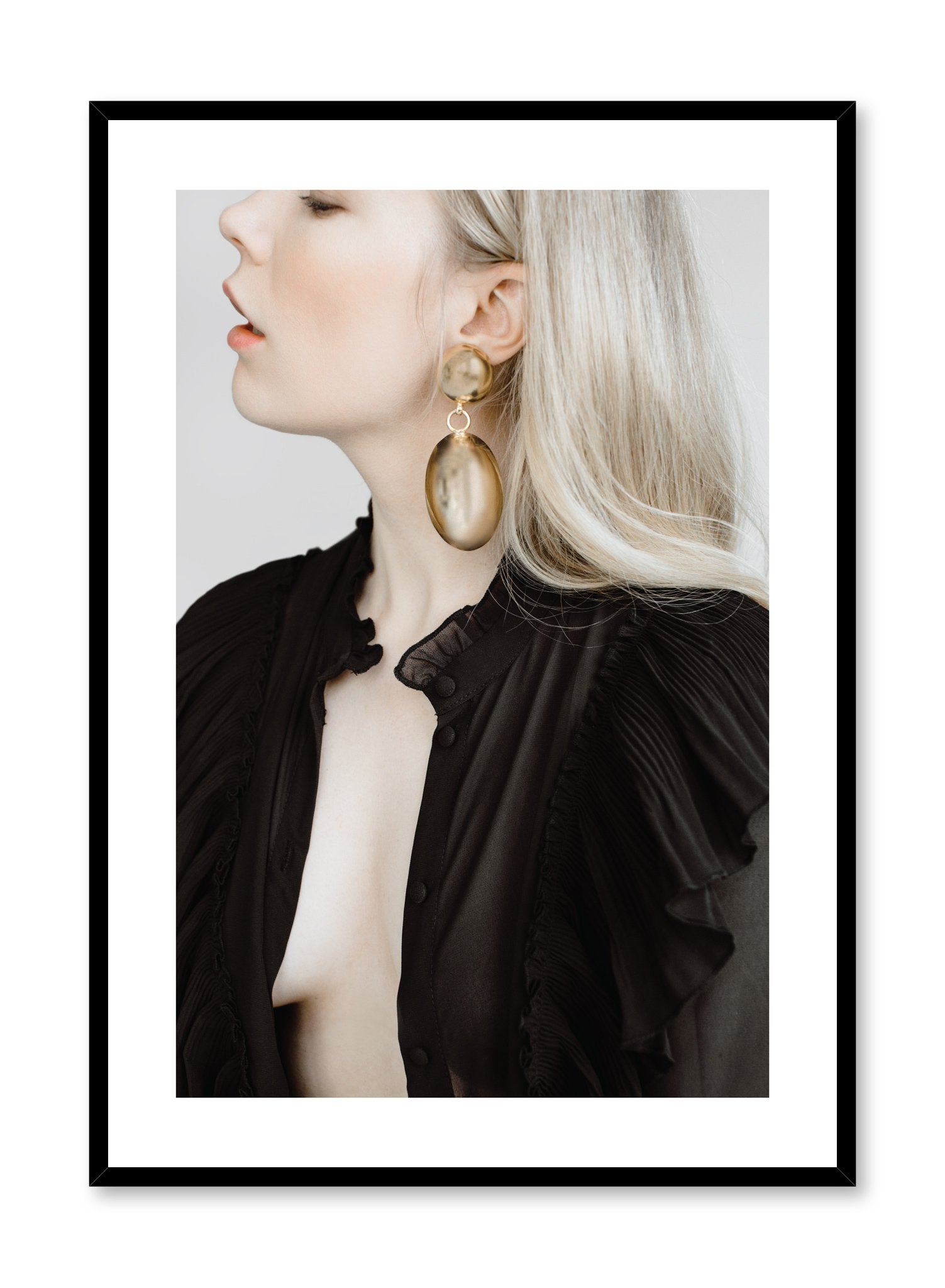 Fashion photography poster by Opposite Wall with woman wearing gold earring