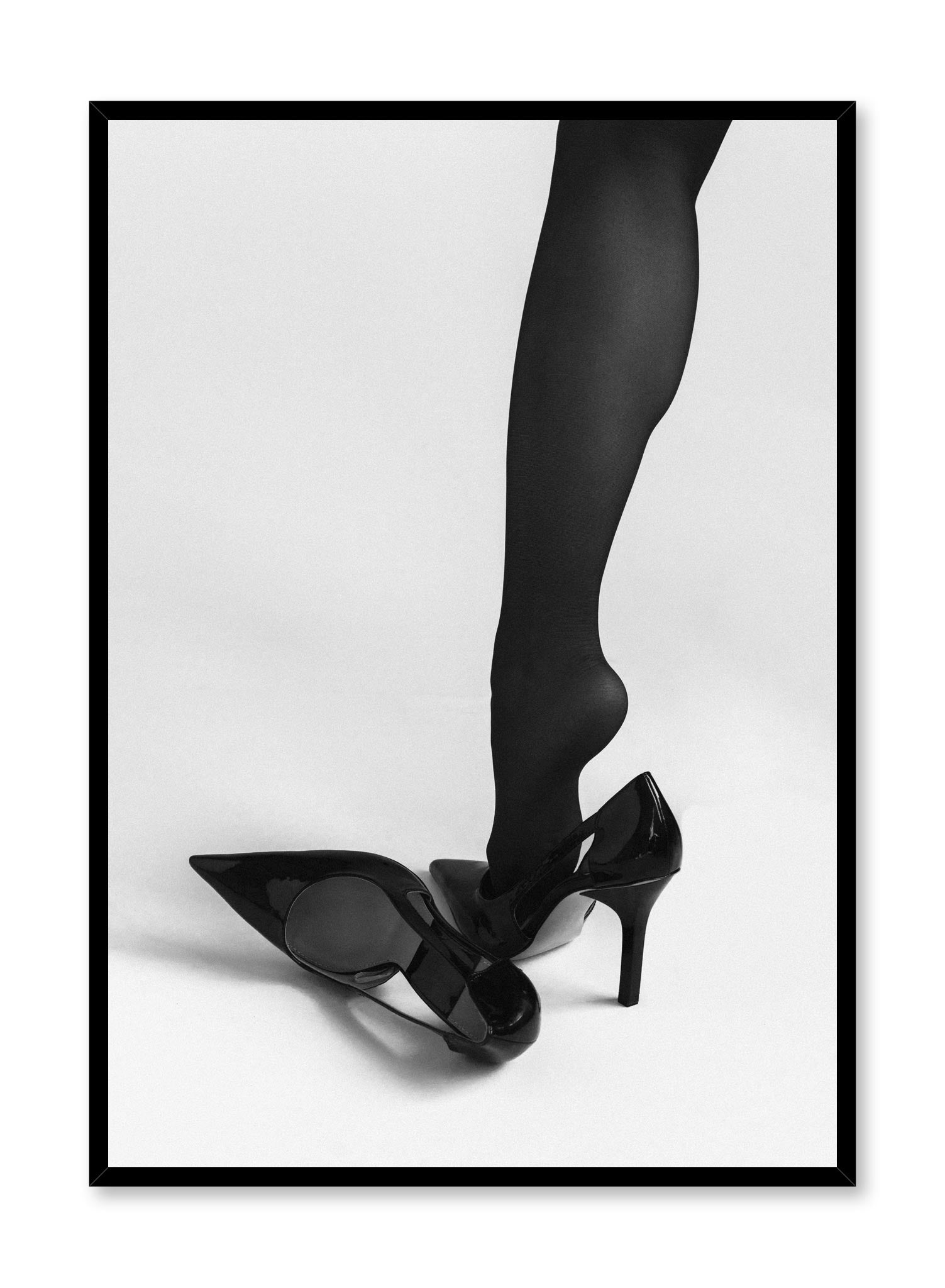 Black and white fashion photography poster by Opposite Wall with woman in high heels