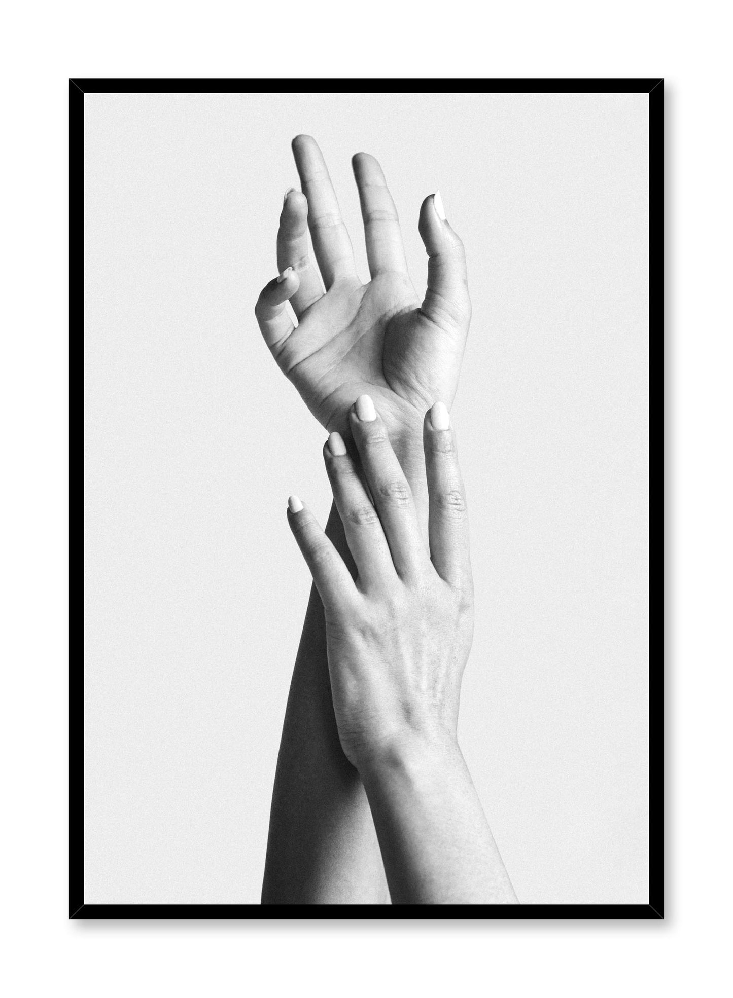 Black and white fashion photography poster by Opposite Wall with hands reaching