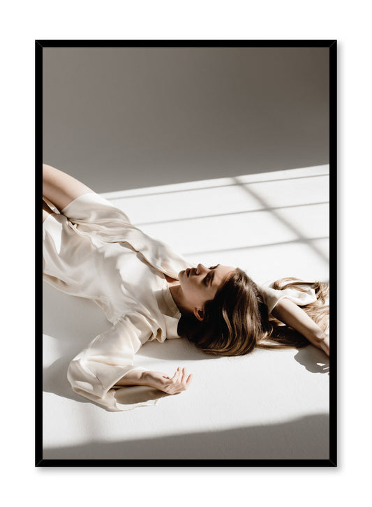 Fashion photography poster by Opposite Wall with woman laying in sunshine