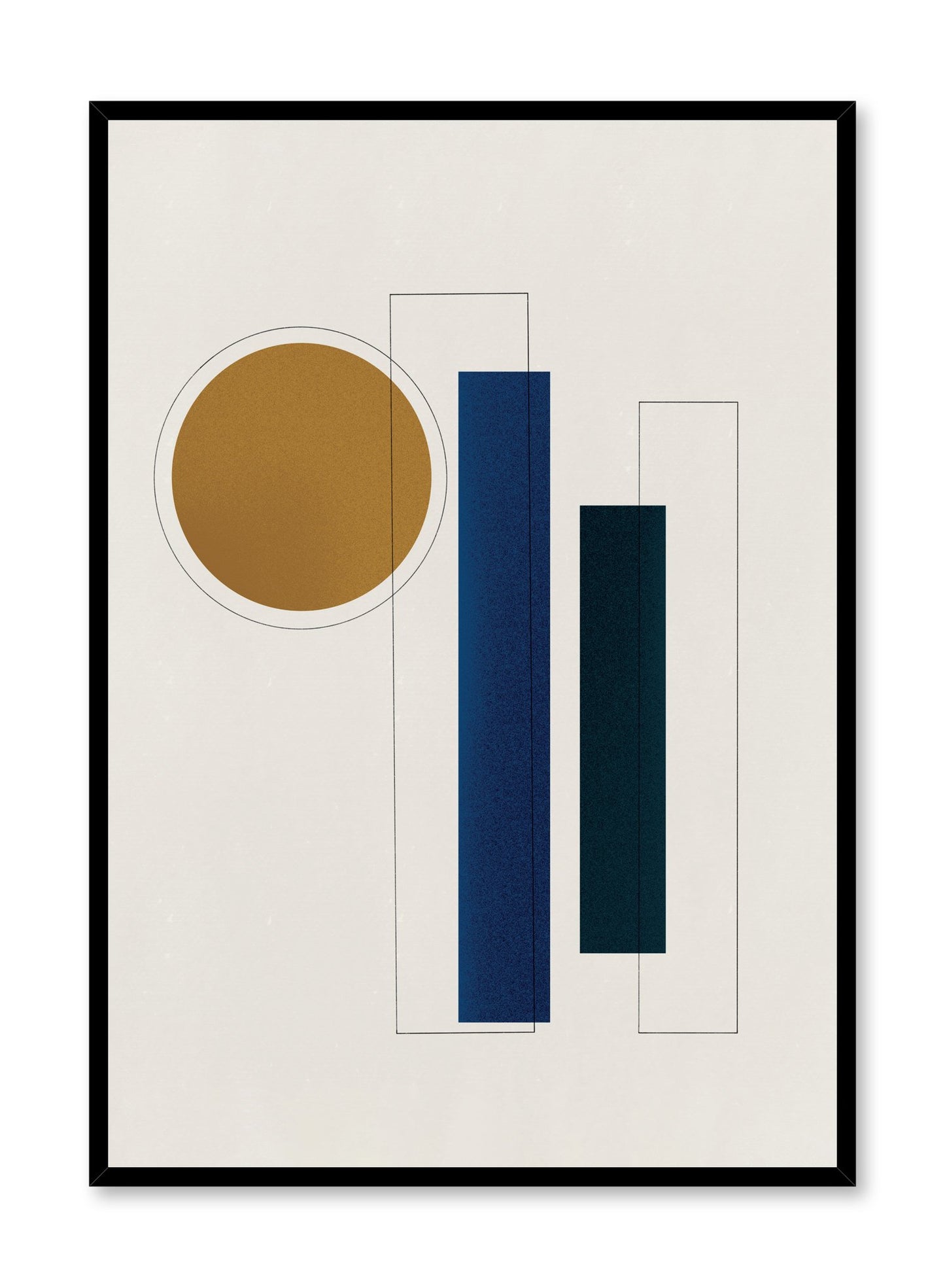 Modern abstract poster by Opposite Wall with mid-century modern geometric shapes by Toffie Affichiste