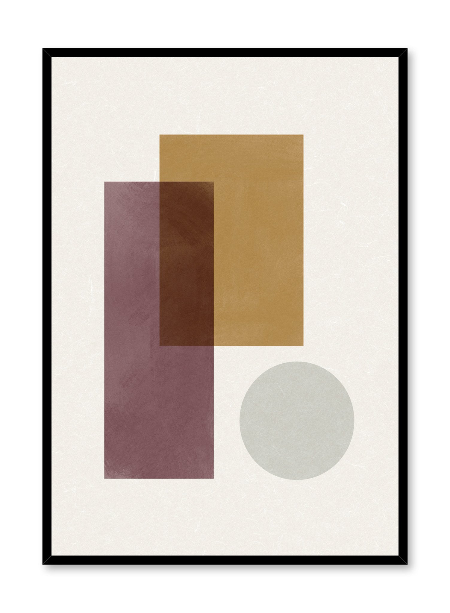 Modern abstract illustration poster by Opposite Wall with overlapping shapes by Toffie Affichiste