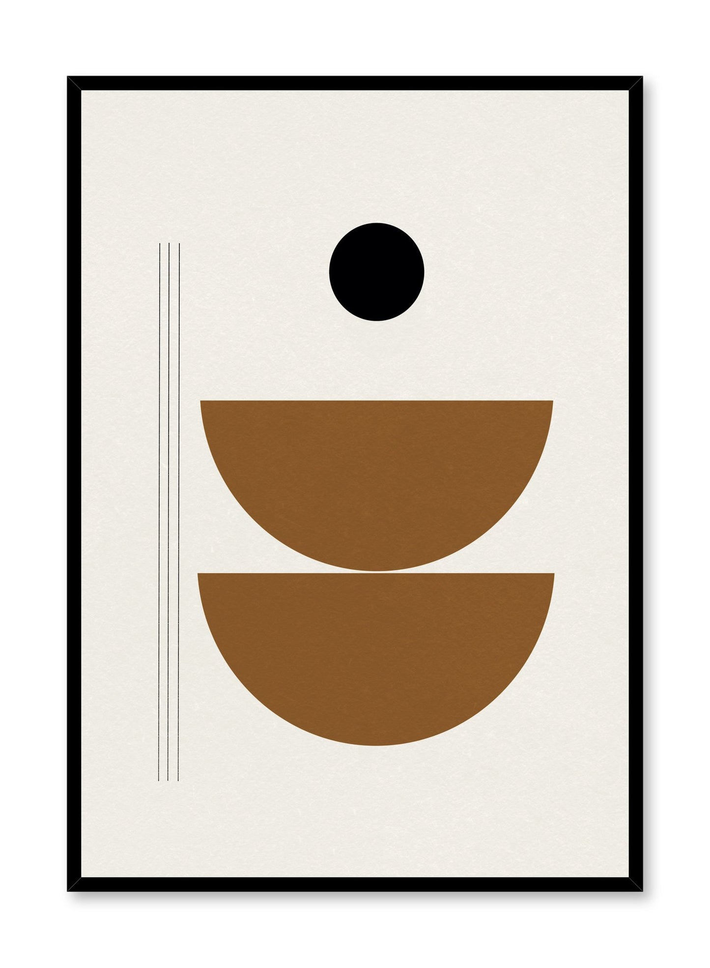 Modern abstract poster by Opposite Wall with stacked bowl shapes by Toffie Affichiste