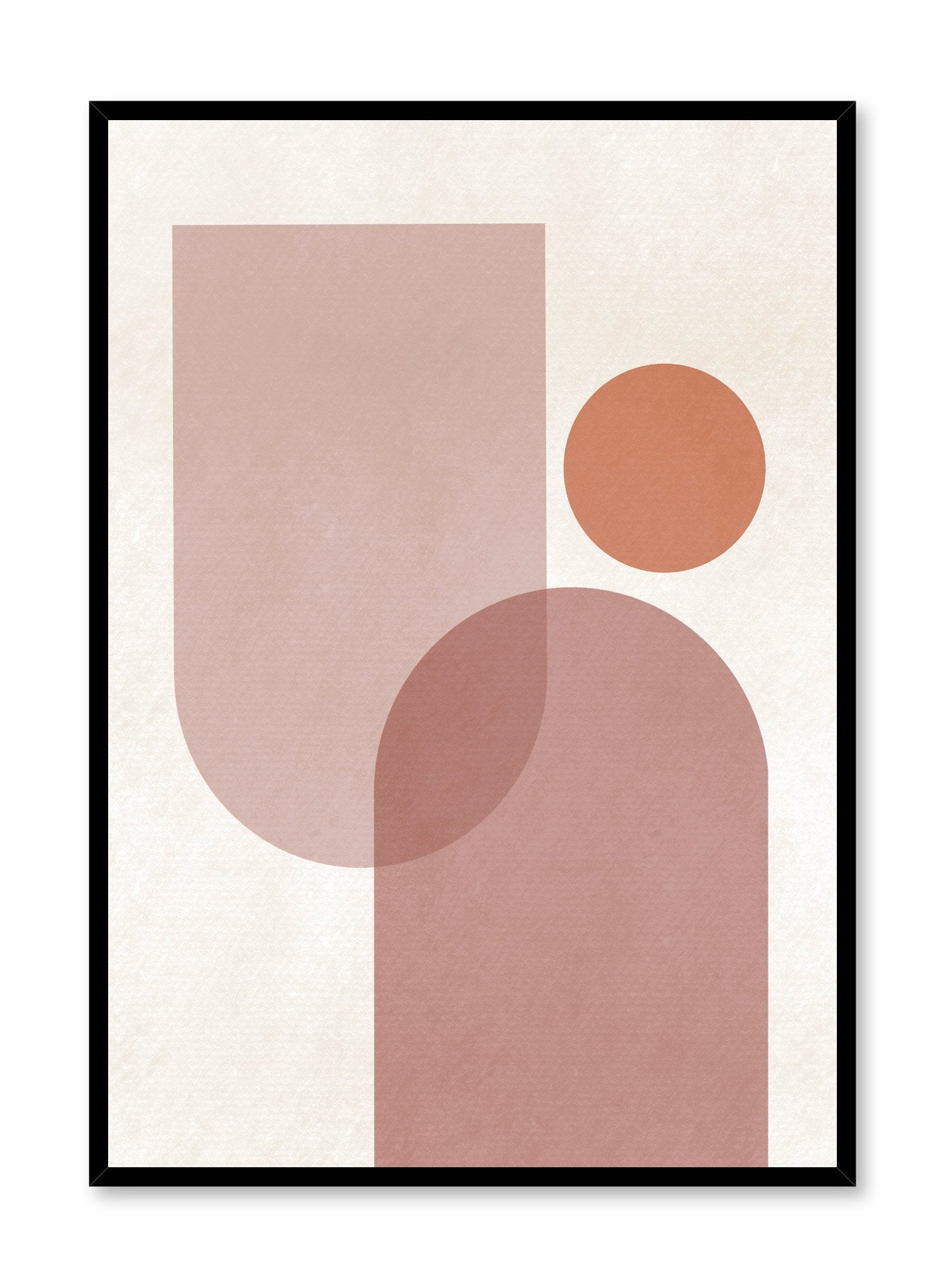 Modern abstract illustration poster by Opposite Wall with various shapes overlapping by Toffie Affichiste