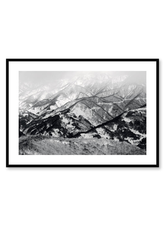 Landscape photography poster by Opposite Wall with dusting of snow on mountain