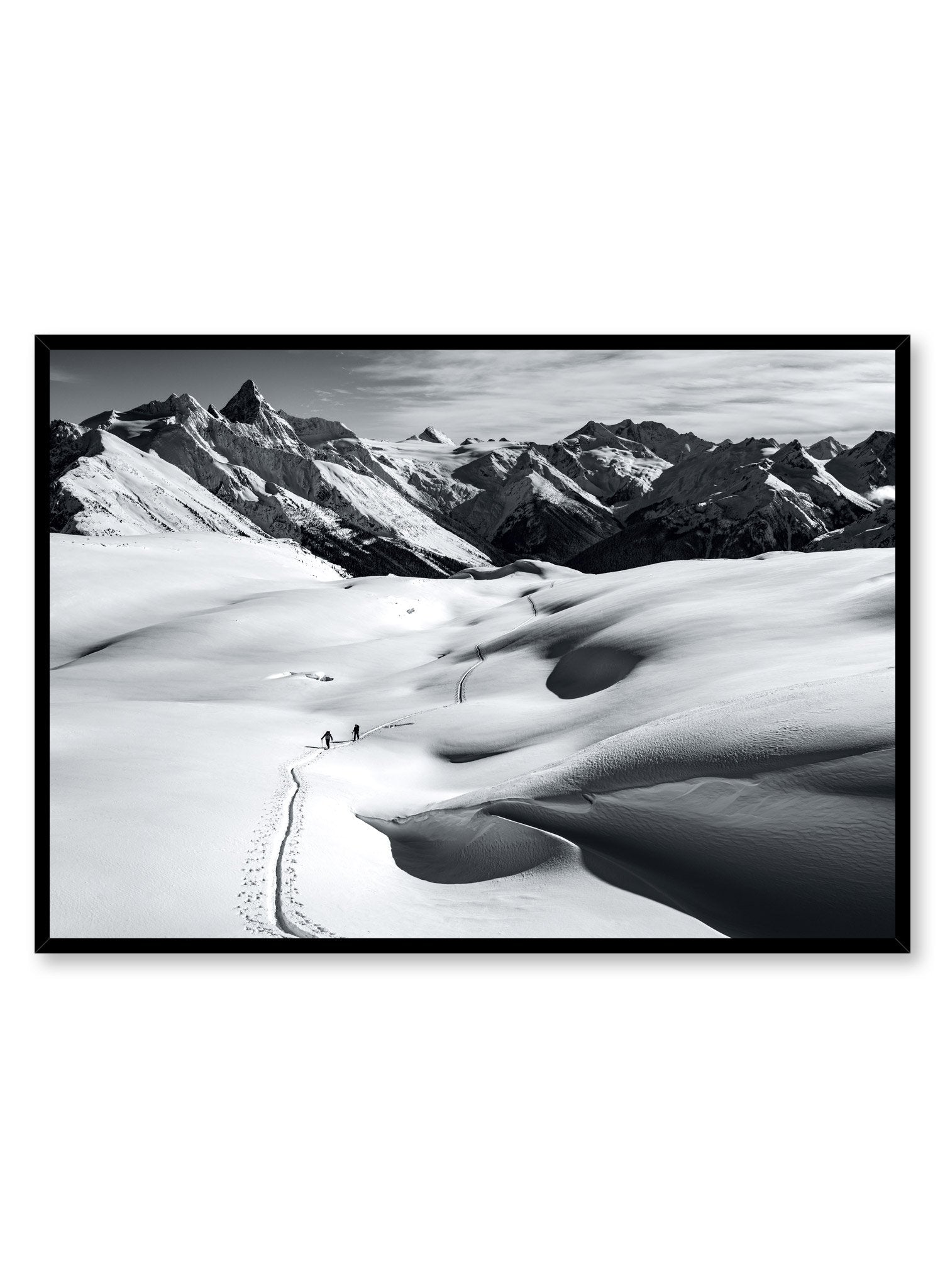 Landscape photography poster by Opposite Wall with white snow on mountain range