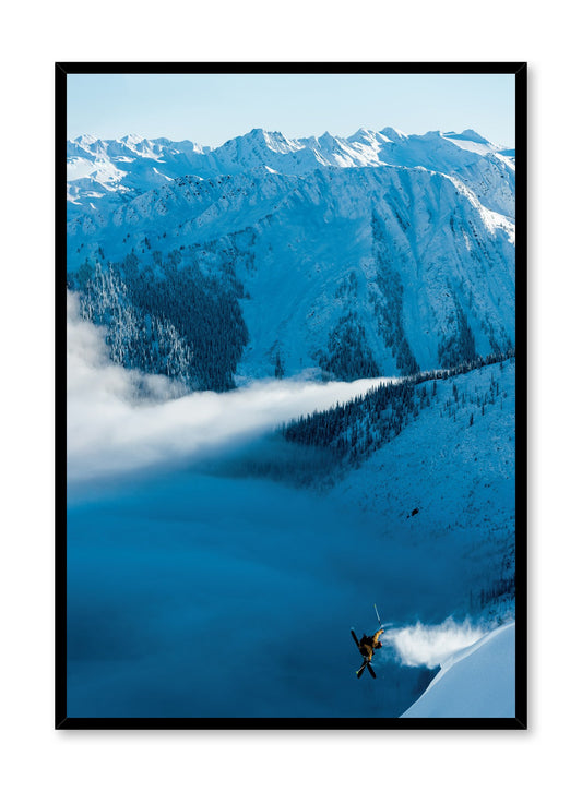 Landscape photography poster by Opposite Wall with mountain and freestyle skier