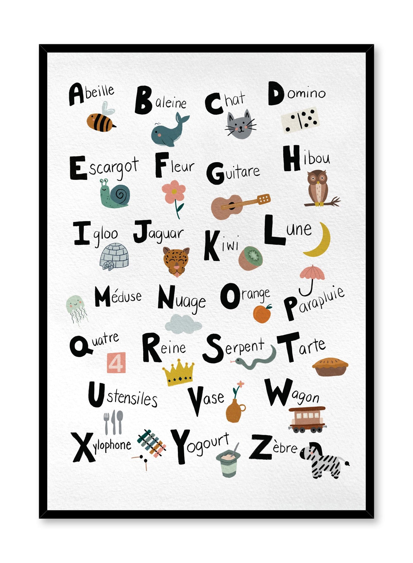 Alphabet pour enfants, Affiche de crèche, Affiche alphabétique, Affiche  ABC, Abc de la vie, Paix, Aquarelle Alphabet, A à Z, Affiche pour enfants,  Maison -  France