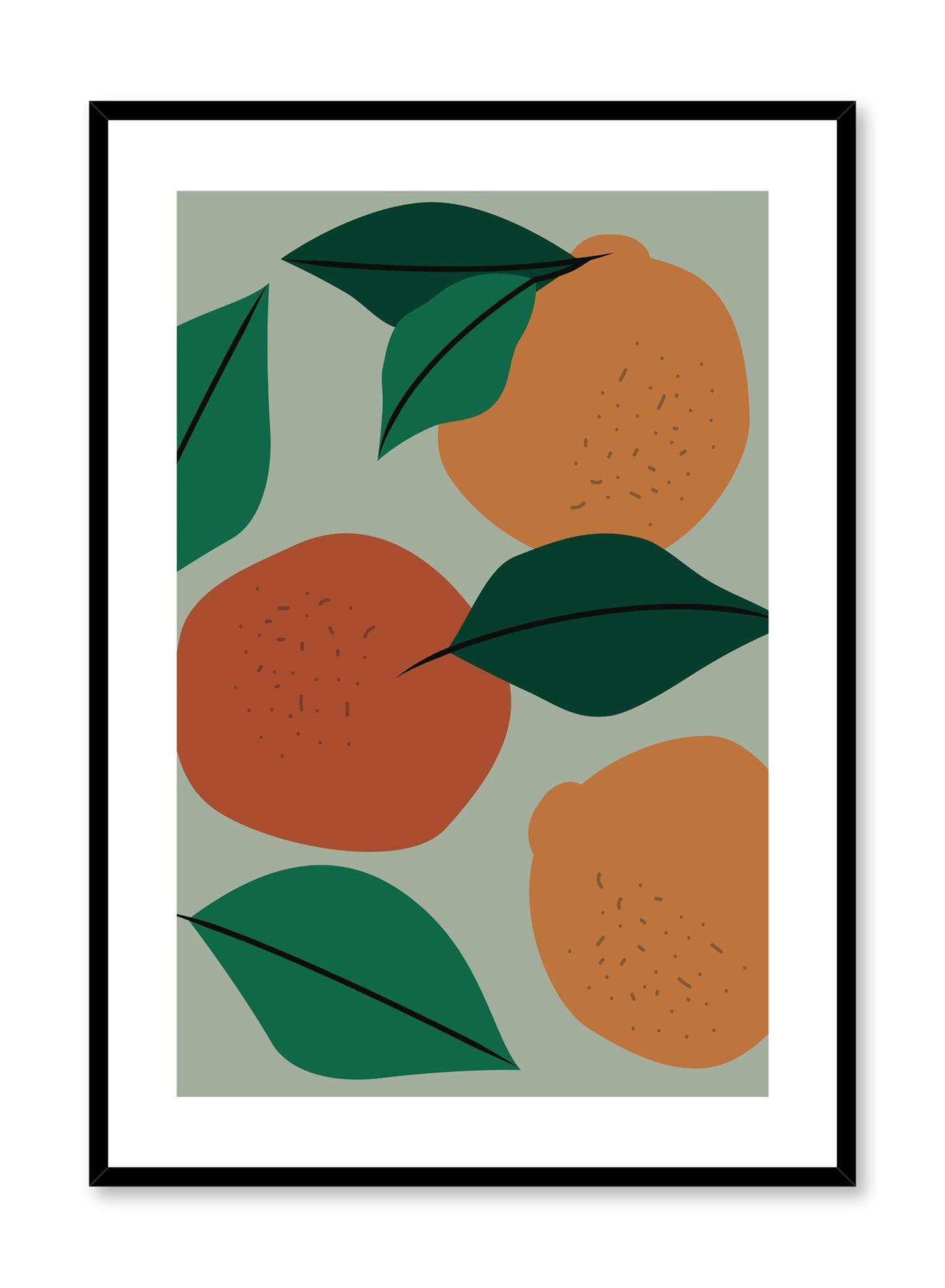 Orange You Glad? is a citrus illustration poster by Opposite Wall.