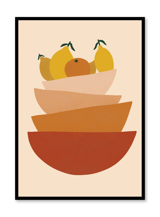 Stacked Snacks is a fruit illustration poster by Opposite Wall.