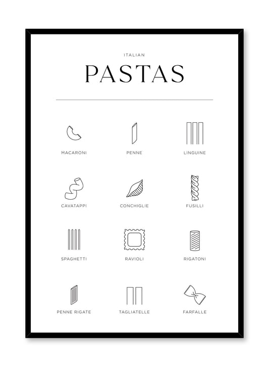 Pasta is an illustrated pasta guide poster by Opposite Wall.