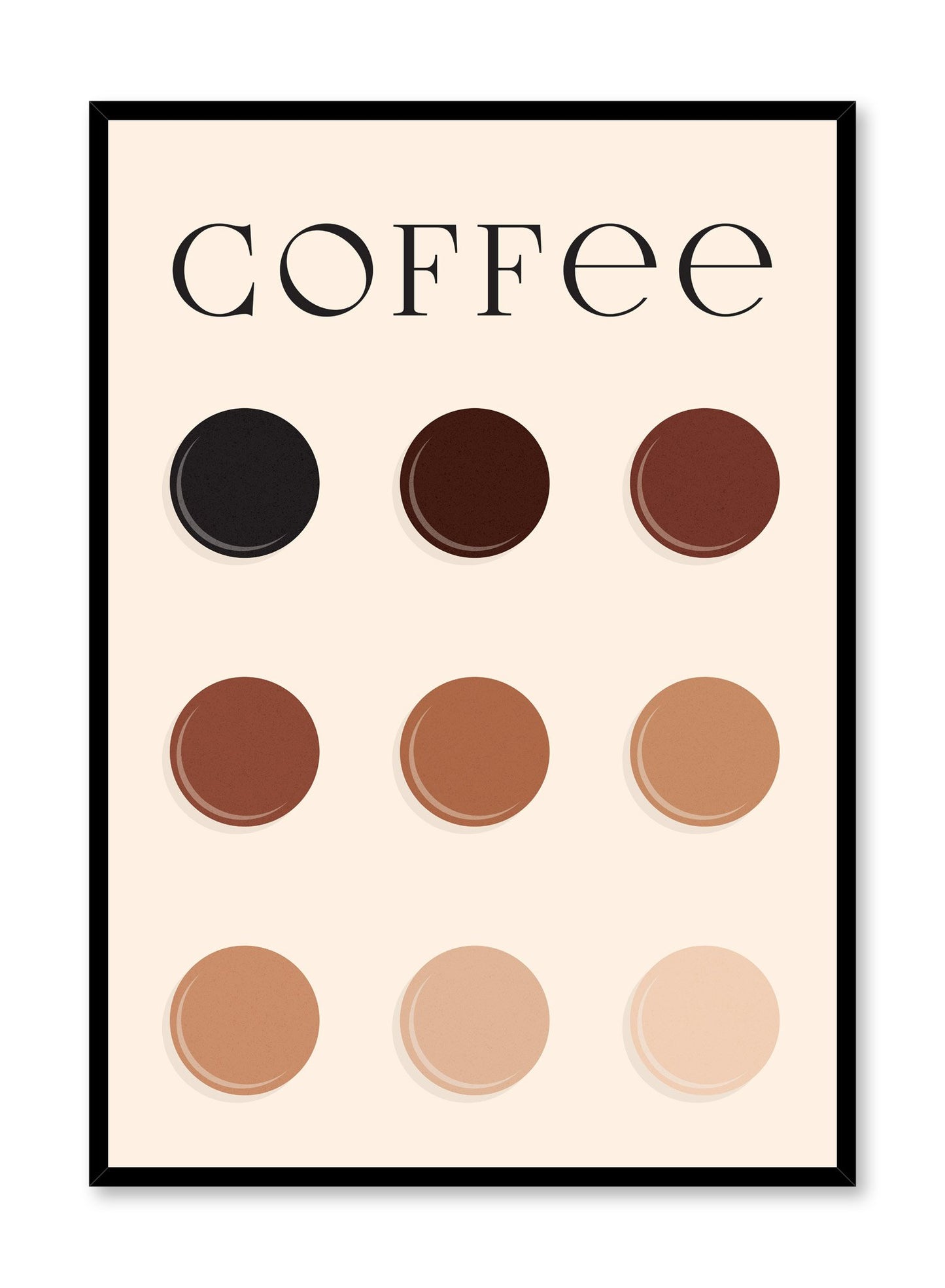 Coffee Gradient is a coffee themed illustration poster by Opposite Wall.