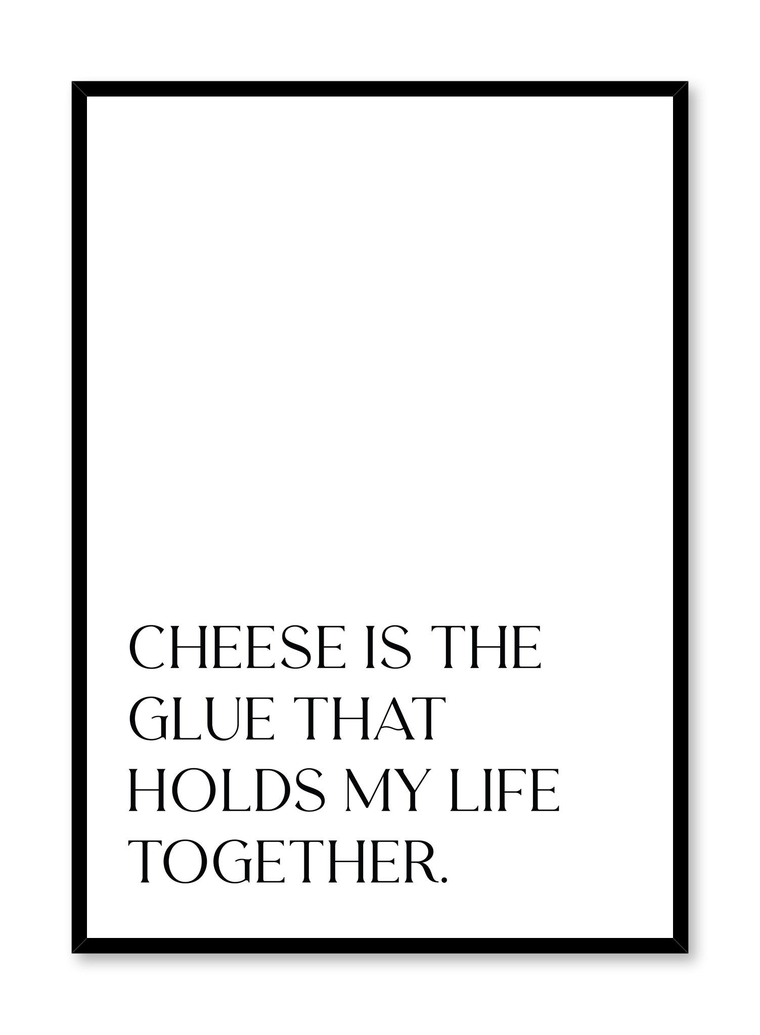 Cheesy Love is a cheese themed and humorous typography poster by Opposite Wall.