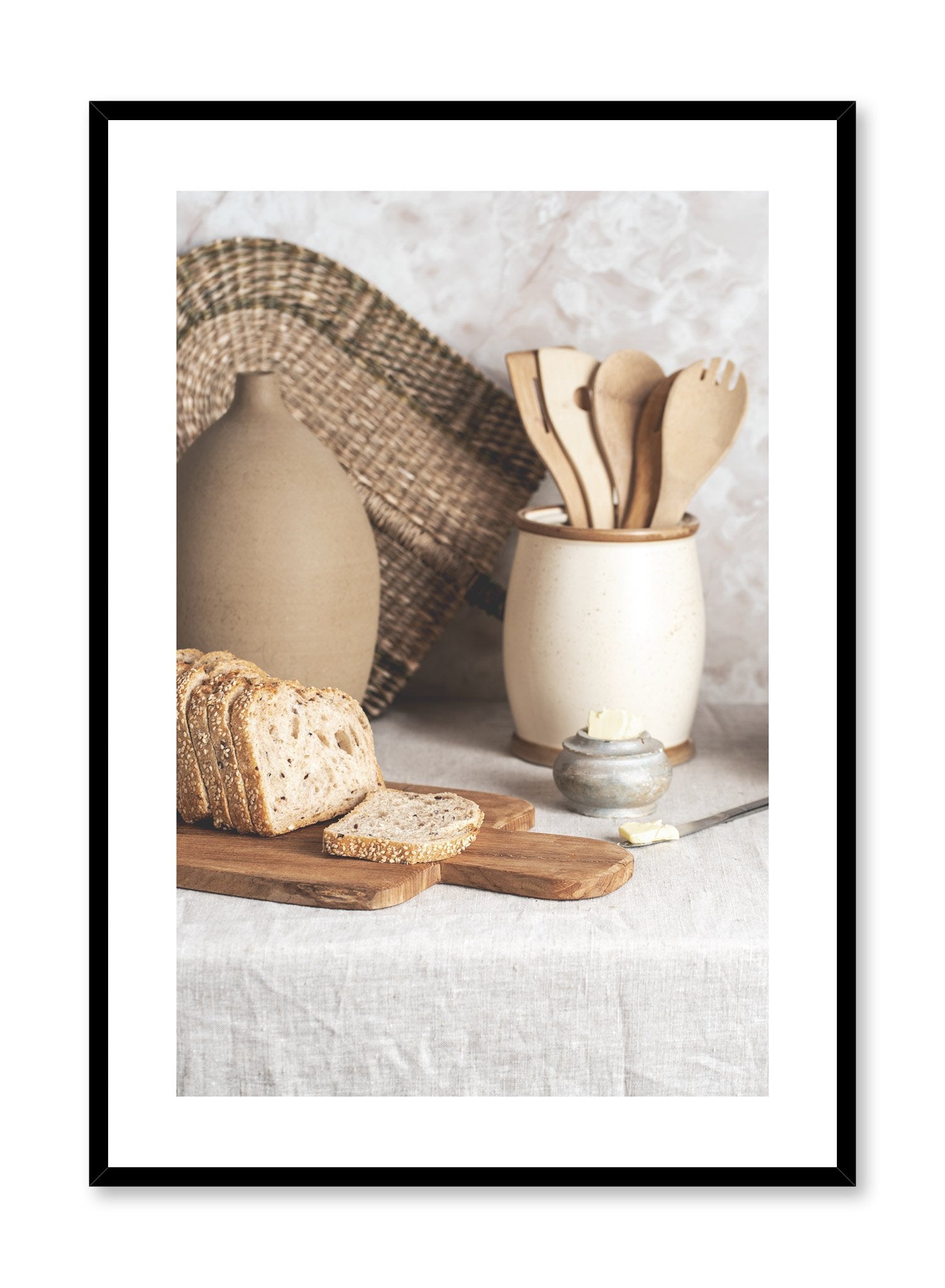 Slice of Life is a bread and butter still life photography poster by Opposite Wall.