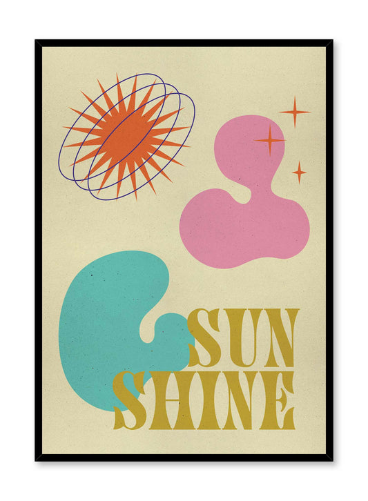 Groovy Sunshine is a colourful and vintage shapes and typography poster by Opposite Wall.